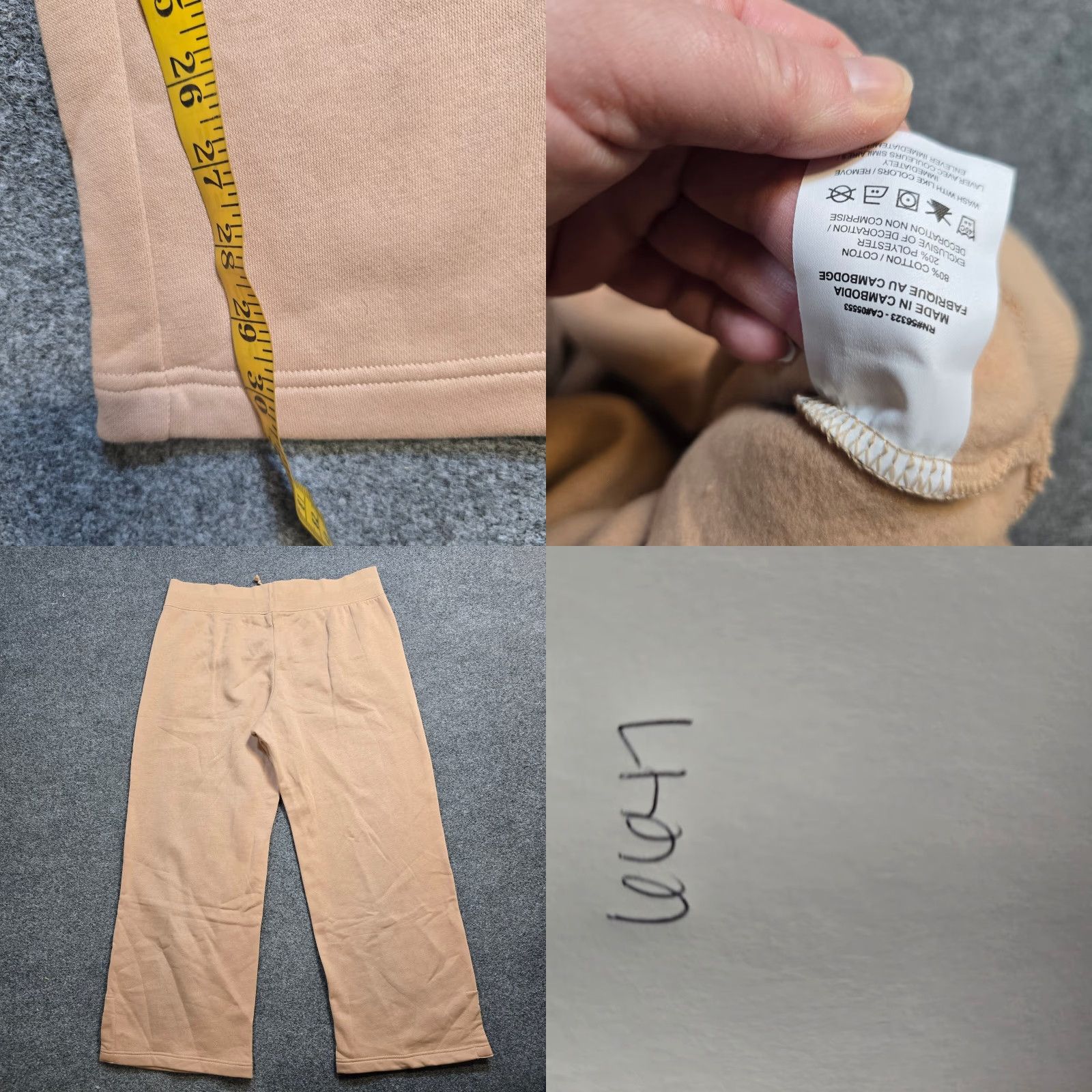 Nike Nike Pants Sweatpants Womens 2XL Beige Phoenix Fleece Pull On Lounge Casual Wide-Leg Pockets Size 40" / US 18 - 8 Thumbnail