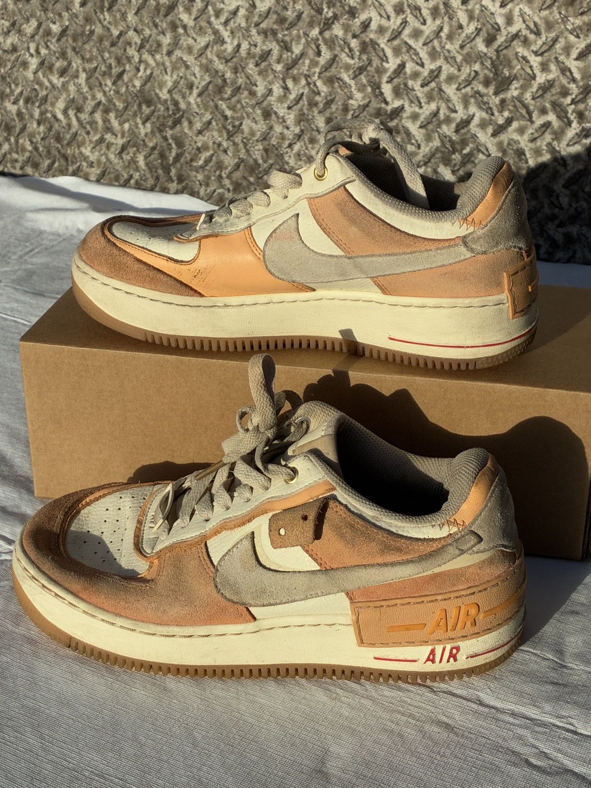 Nike Nike Air Force 1 Shadow Cashmere Orange Chalk DM8157-700 7.5 Size US 7.5 / IT 37.5 - 2 Thumbnail