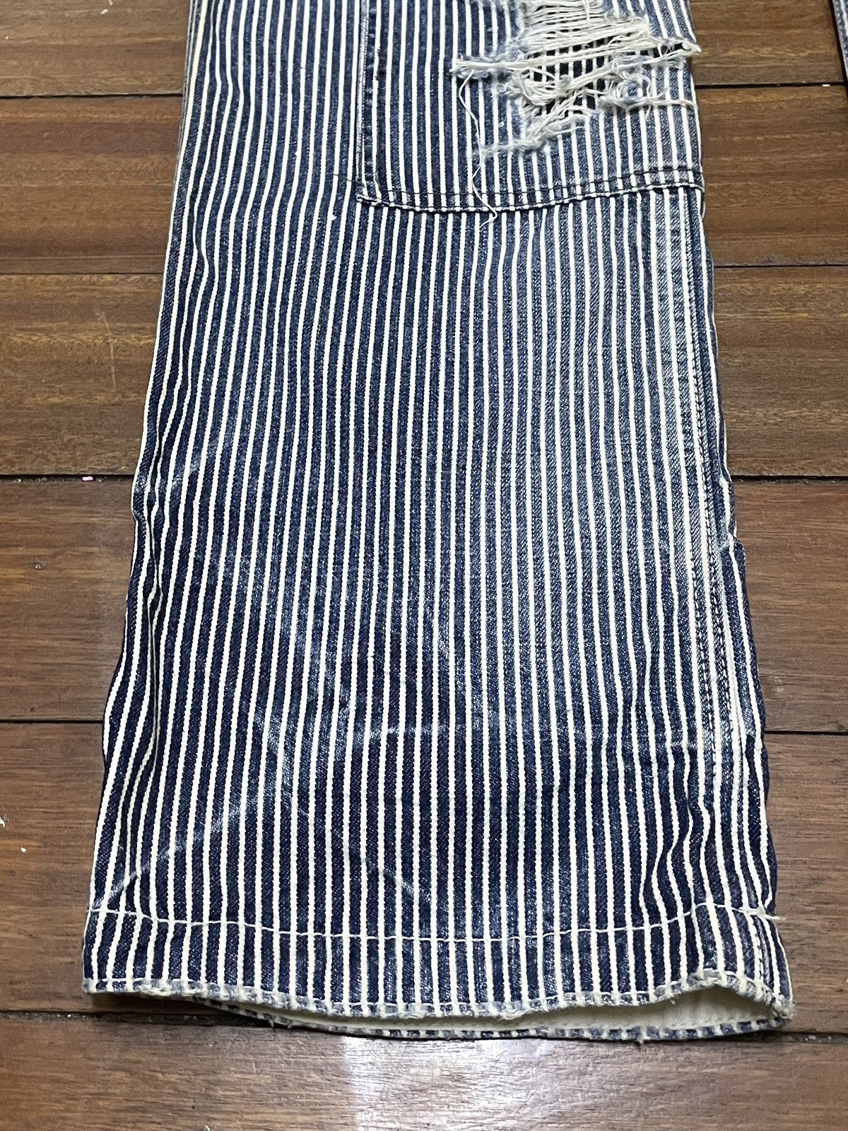 Japanese Brand × Vintage Rare Design Vintage Brand Francist Morks Hickory Pants 1990s Size US 30 / EU 46 - 5 Thumbnail