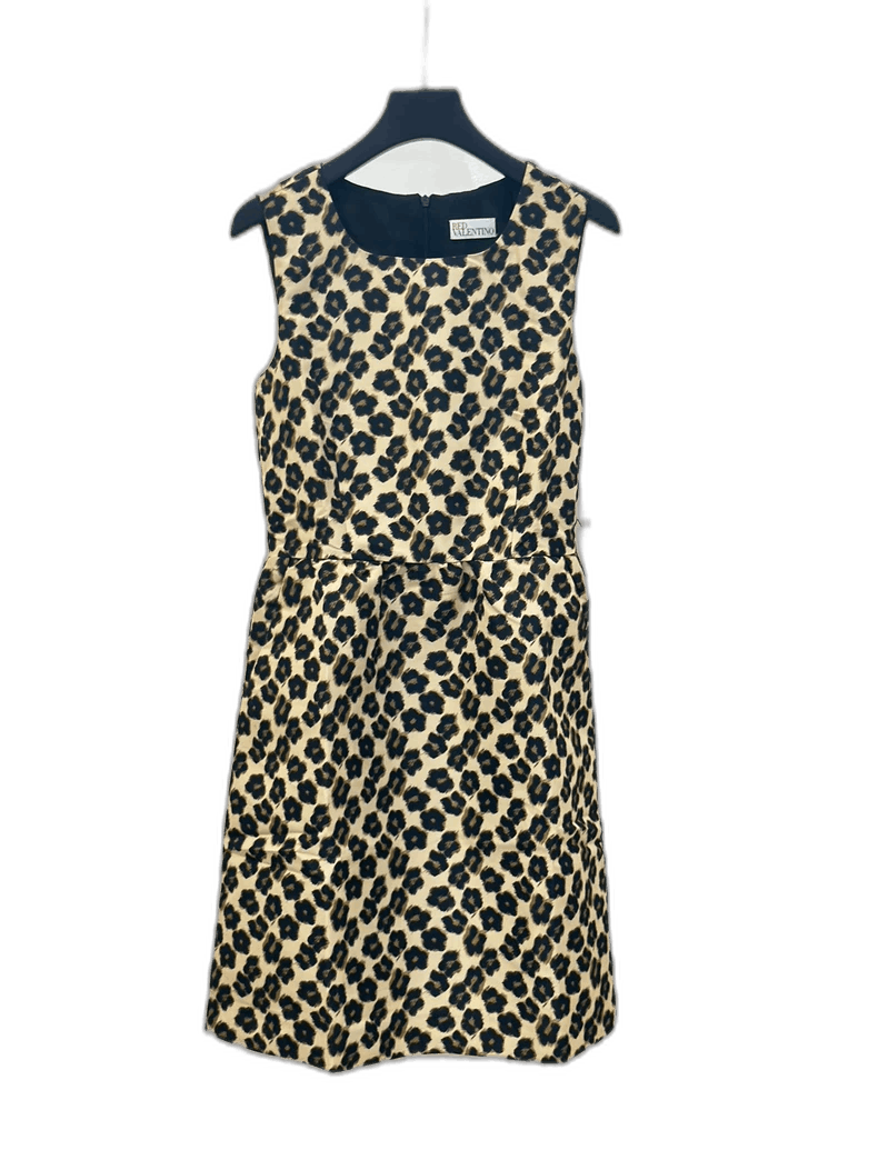 Valentino Red Valentino Leopard Floral Print Dress Size M / US 6-8 / IT 42-44 - 1 Thumbnail