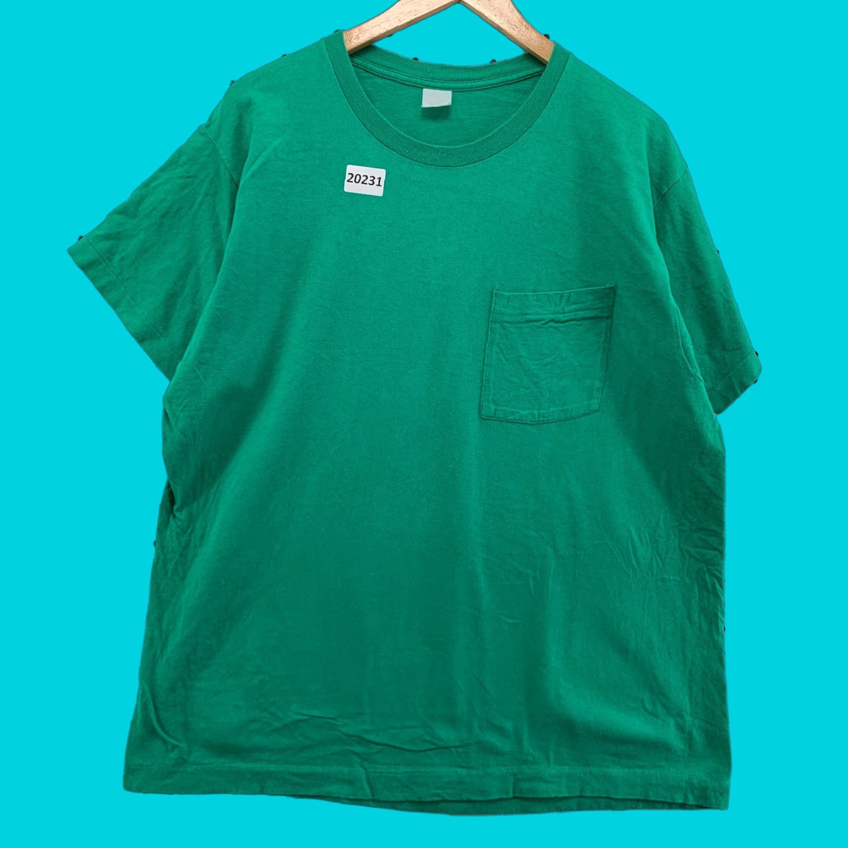 Fruit Of The Loom VINTAGE Green Mens XL Short Sleeve Pocket Shirt 90s Fruit of the Loom T-Shirt Size US XL / EU 56 / 4 - 1 Thumbnail