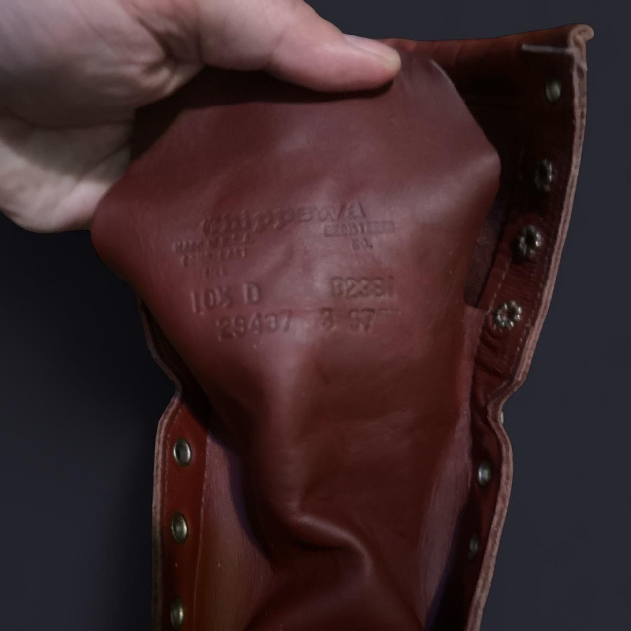Chippewa Chippewa OG Burgundy , Dead-stock, made in USA work boot Size US 10.5 / EU 43-44 - 5 Thumbnail