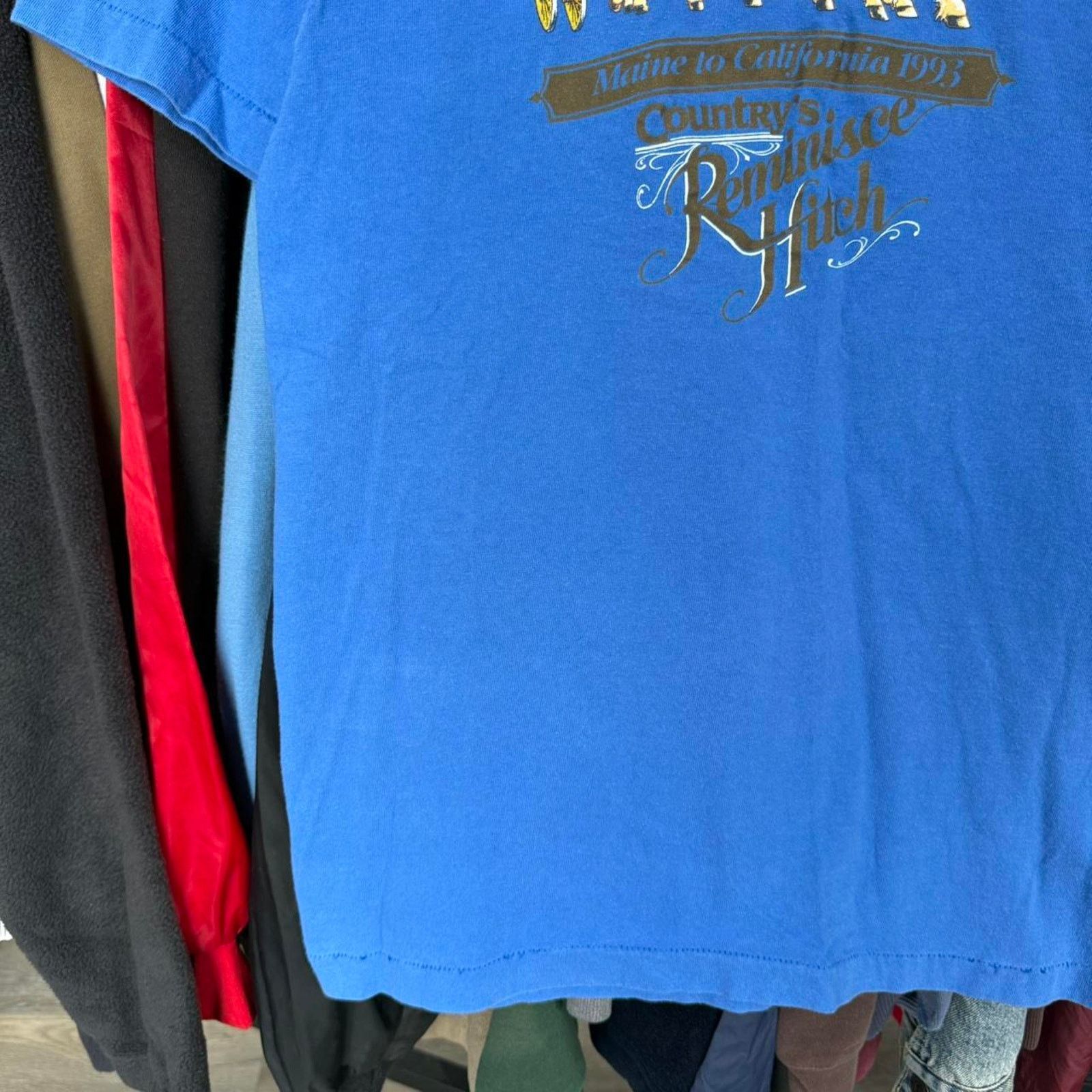 Fruit Of The Loom Vintage 90s Country's Reminisce Hitch Cross Country T-Shirt Size US L / EU 52-54 / 3 - 4 Thumbnail