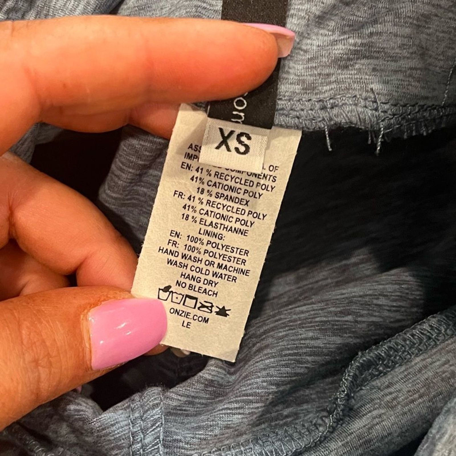 Vintage NWT Tonal Onzie Luxe Leggings Heathered Blue Size XS Size 24" / US 00 / IT 34 - 6 Thumbnail