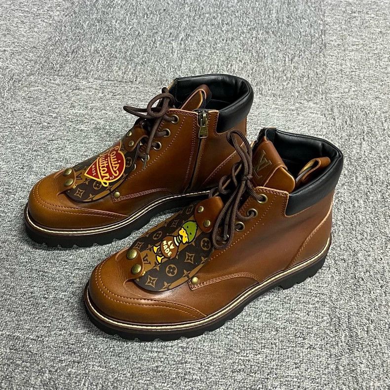 Louis Vuitton Louis Vuitton Brown Lace-Up Ankle Outdoor Boots Size US 7 / EU 40 - 5 Thumbnail