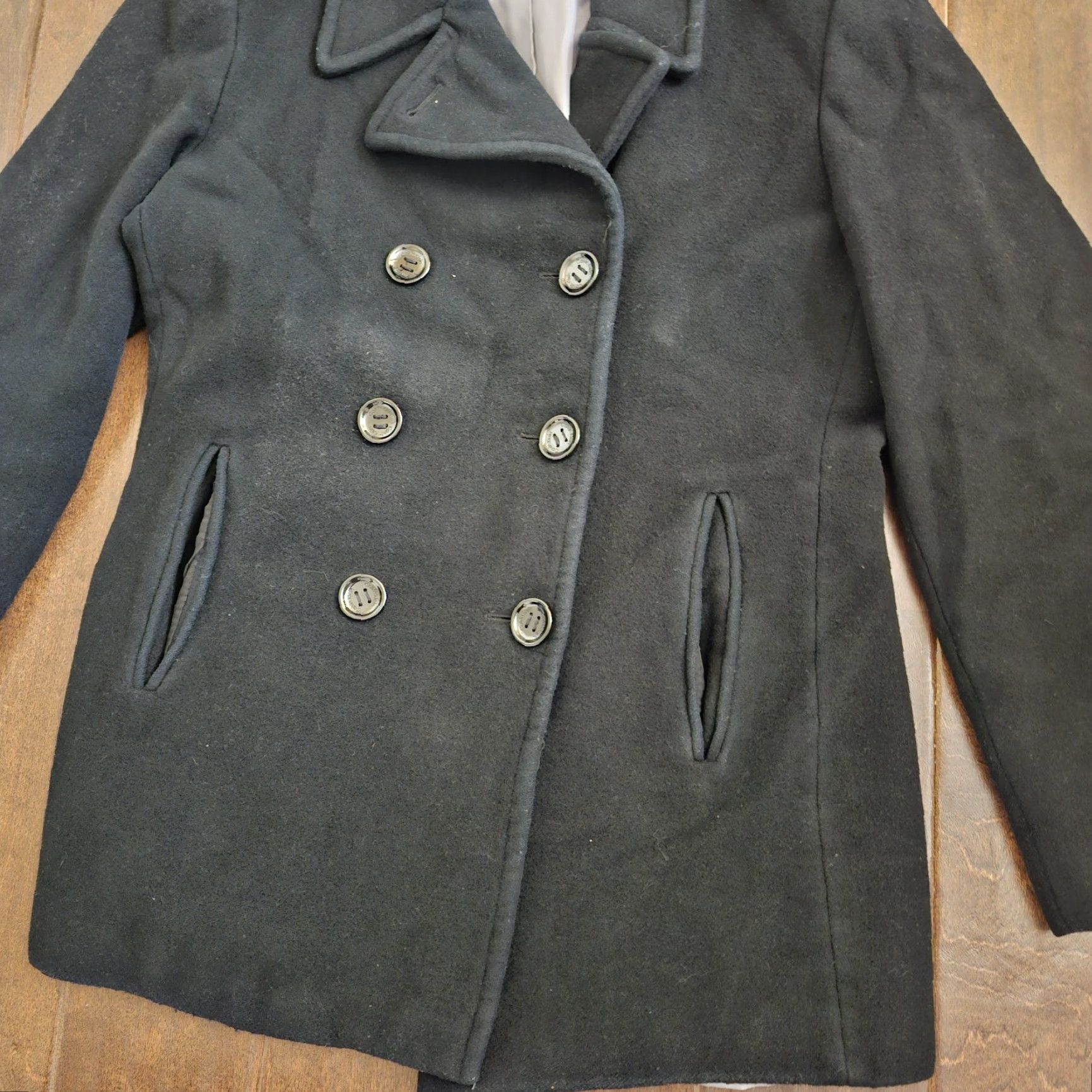 Calvin Klein Calvin Klein Womens Peacoat Black Wool Blend Size 12 Jacket Size XL / US 12-14 / IT 48-50 - 6 Thumbnail