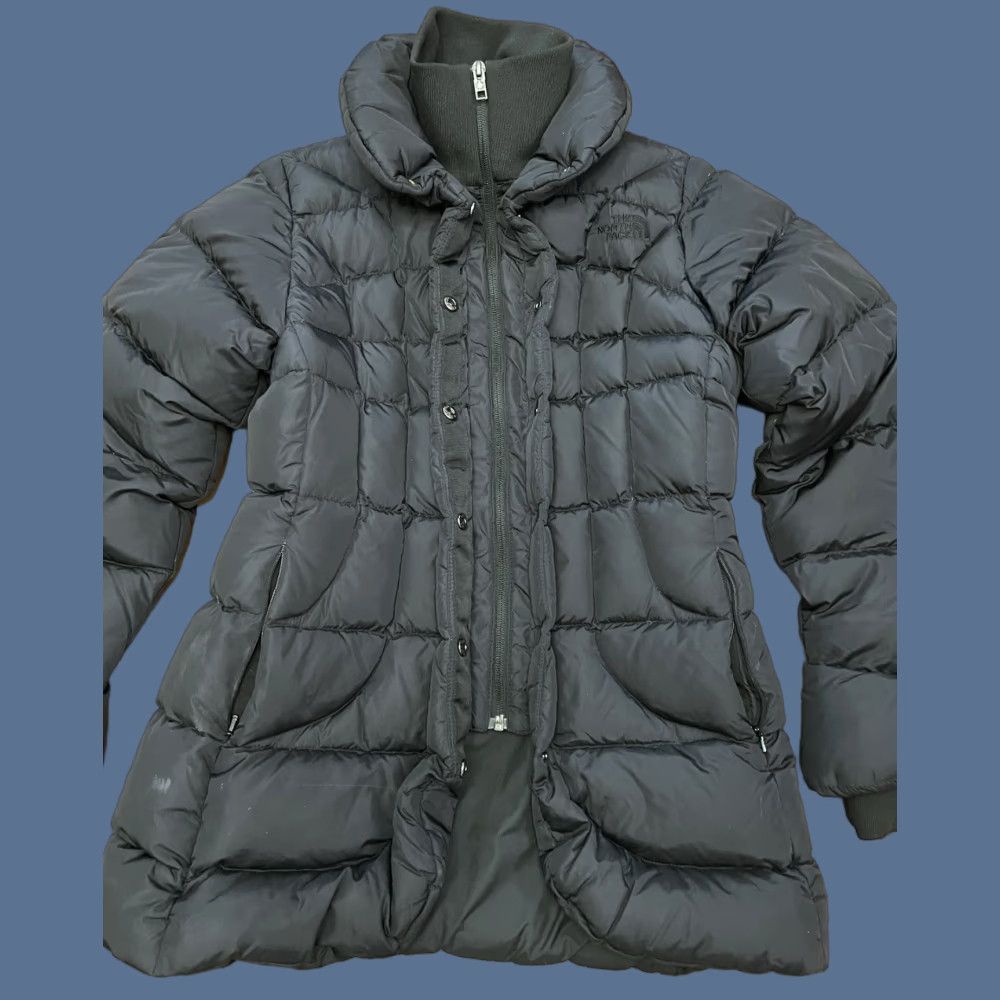 The North Face The North Face Coat Parka Women's S Black 600 Goose Down Quilted Long Sleeve Zip Nylon Layered Look Size S / US 4 / IT 40 - 1 Thumbnail