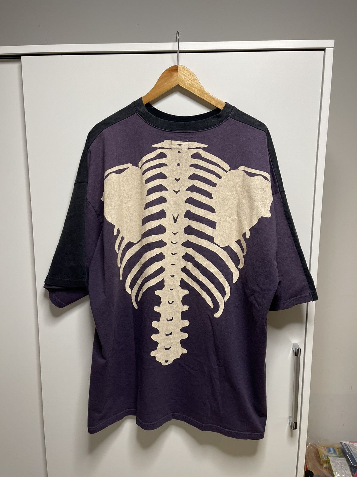 Kapital Kapital Skeleton Tee Purple/Navy | Grailed