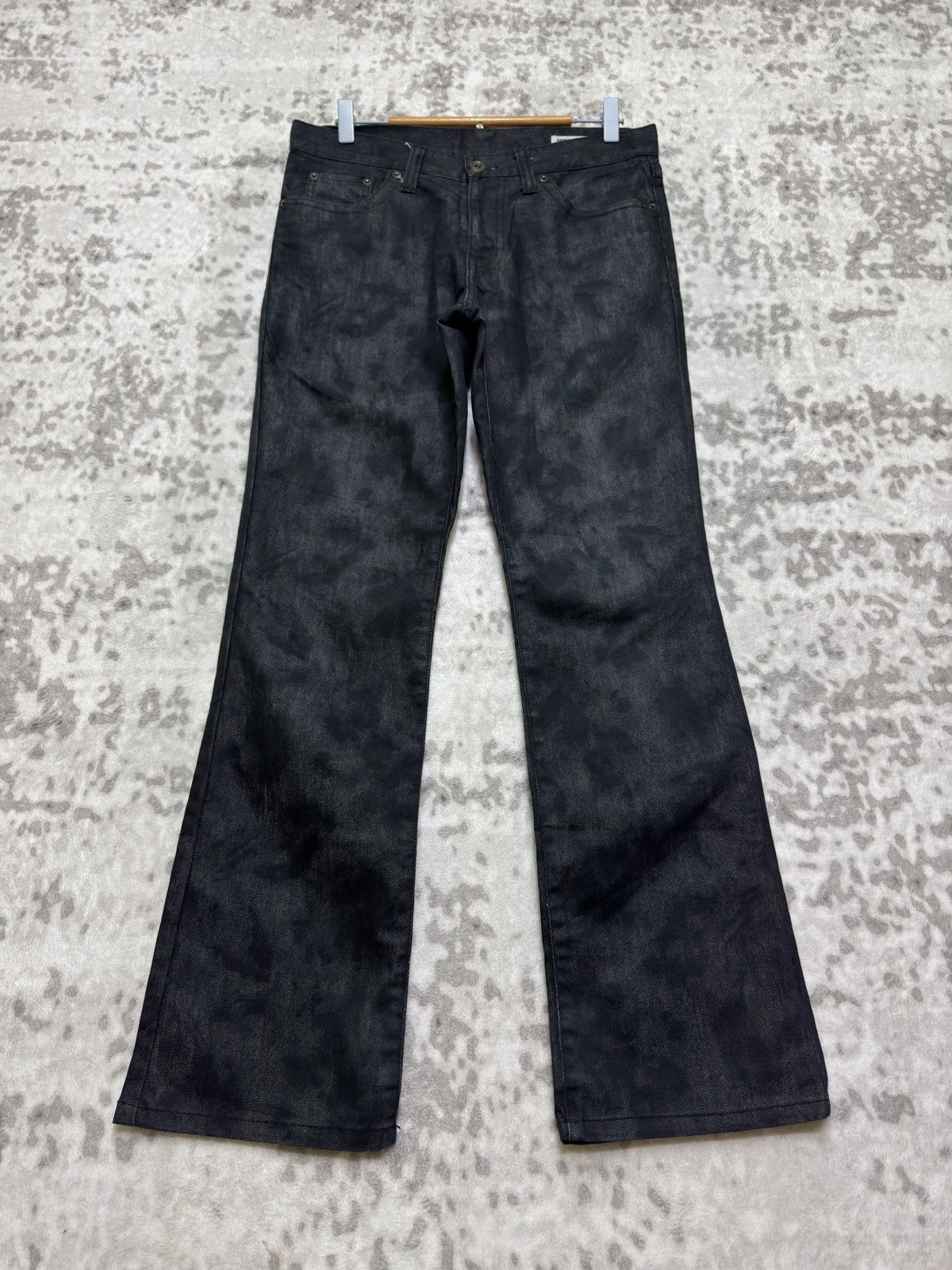 semanticdesign Vintage Semantic Design Acid Black Flare Jeans Size US 31 - 1 Thumbnail