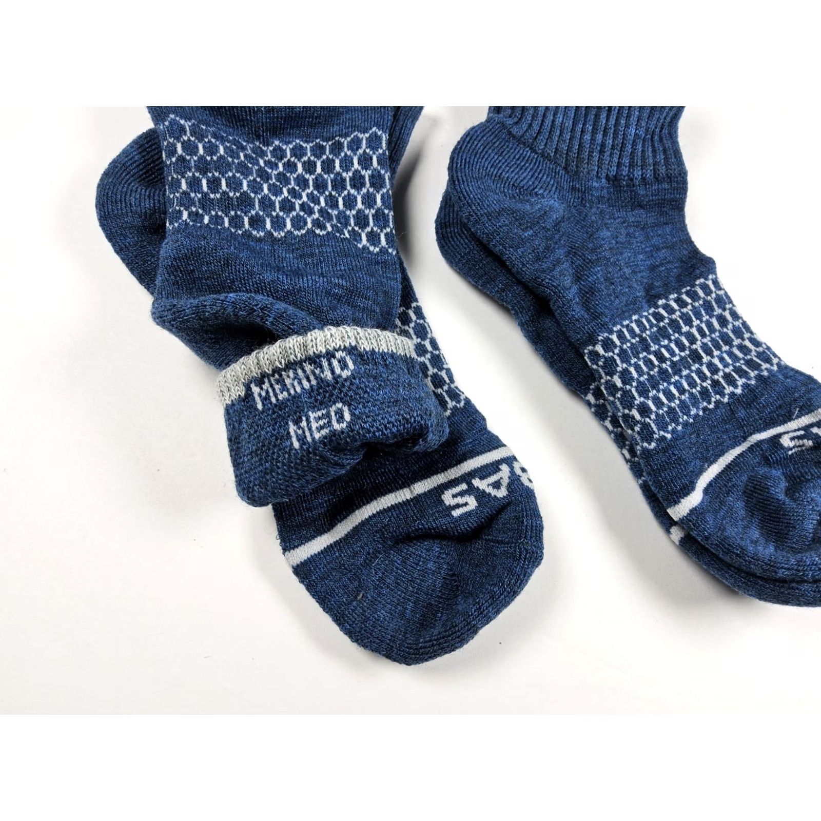 Vintage Bombas Merino Wool Socks Lot Of 2 Pairs Blue M Mens Womens Unisex Athletic Socks Size ONE SIZE - 3 Thumbnail