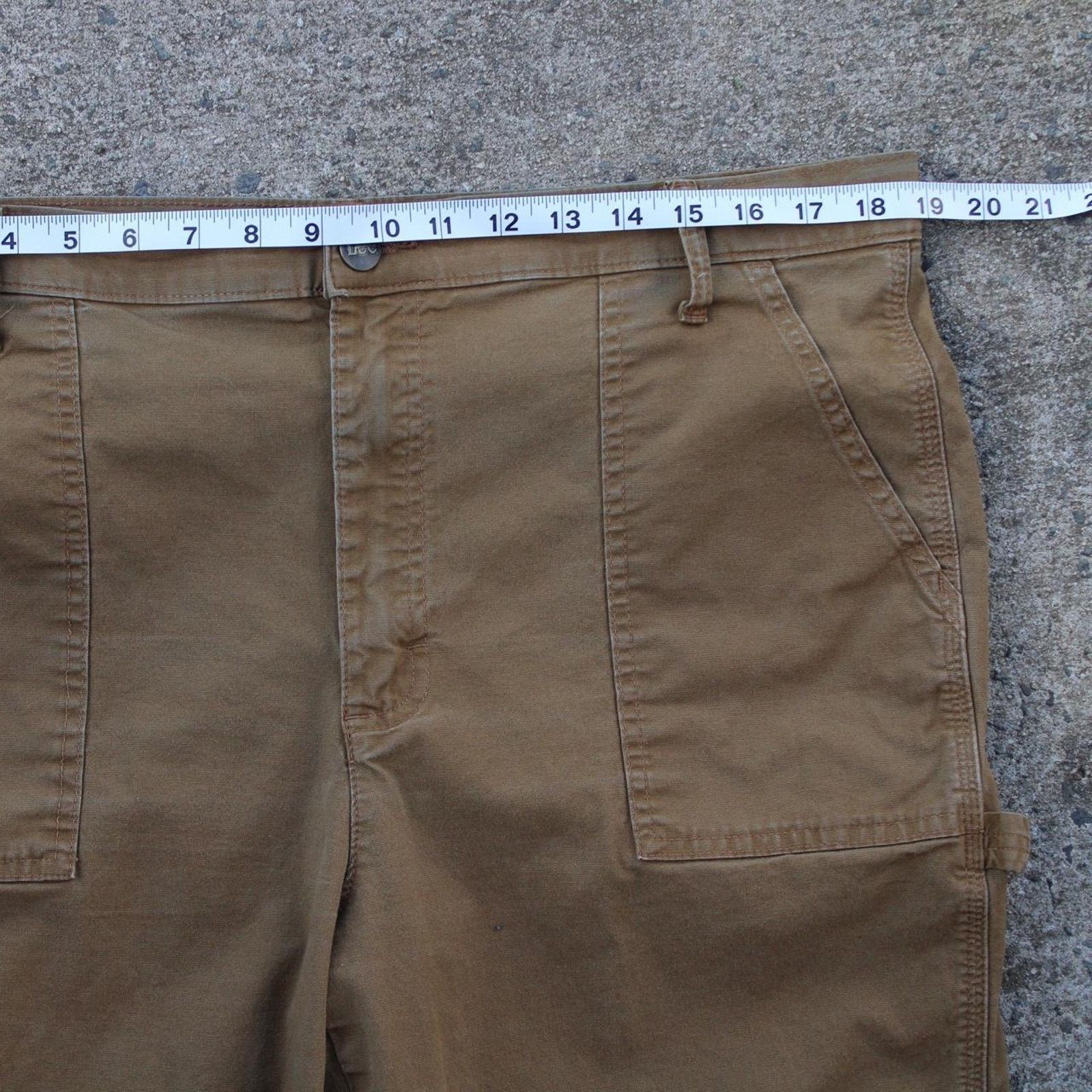Lee Vintage 90’s Tan Khaki Baggy Lee Workwear Carpenter Pants Size 36" / US 14 / IT 50 - 7 Thumbnail