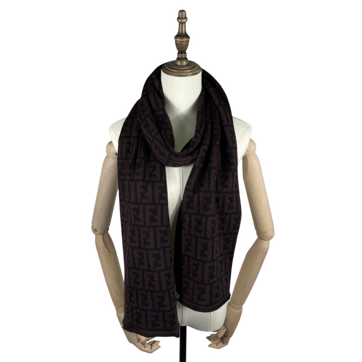 Fendi × Vintage Vintage Fendi Zucca All Over Print Scarf Muffler Size ONE SIZE - 1 Thumbnail