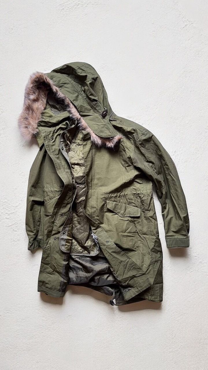 Global Work × Vintage GLOBAL WORK JAPANESE DESIGNER FISHTAIL FUR PARKA JACKET y2k Size US L / EU 52-54 / 3 - 3 Thumbnail