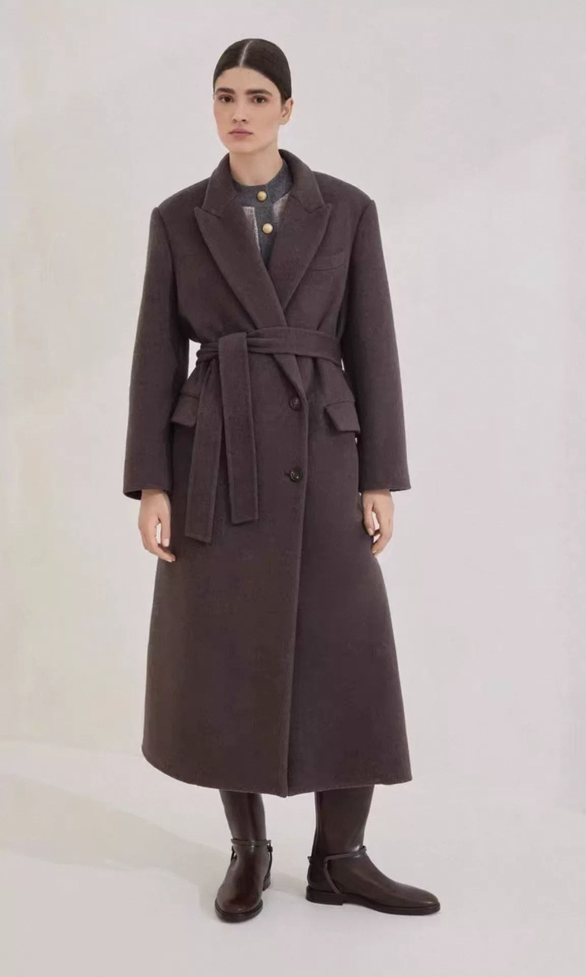 Brunello Cucinelli Brunello Cucinelli Women's Collar Coat Size S / US 4 / IT 40 - 1 Thumbnail