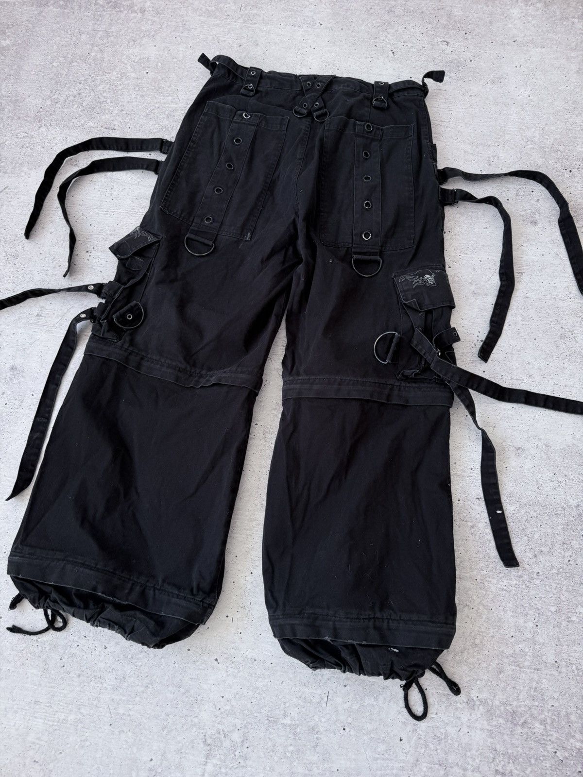 Other Vintage Y2K Cyber Goth Bondage Cargo Pants Multi Pocket Size US 33 - 18 Thumbnail