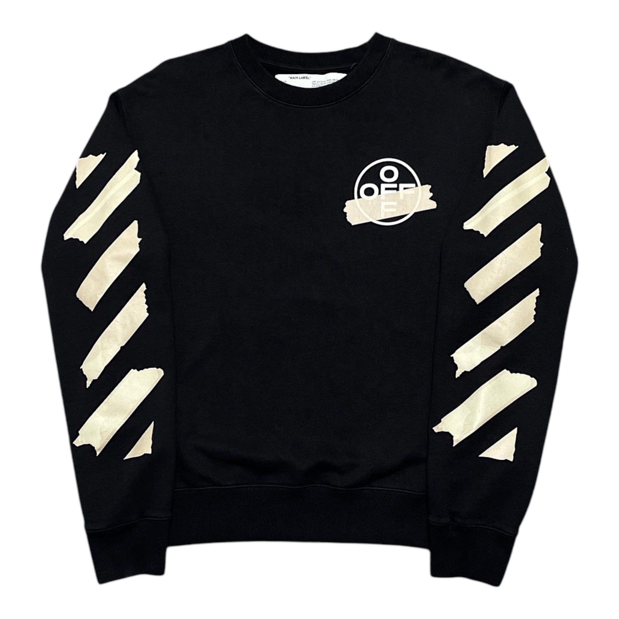 Off-White Tape Arrows Logo Crewneck Sweatshirt Black Size US XXL / EU 58 / 5 - 1 Thumbnail