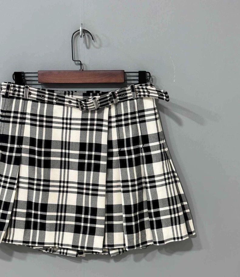 Dior Dior Plaid Skirt Pants with Belt-2505 Size 33" - 2 Thumbnail