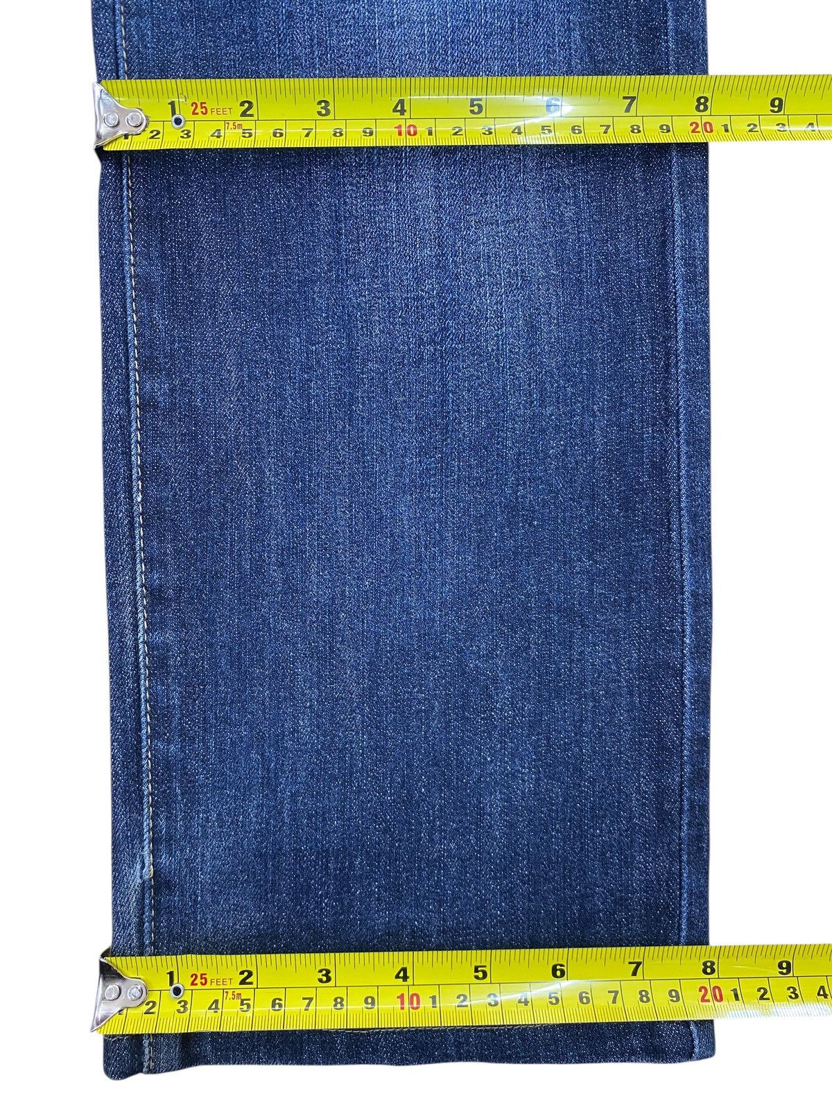 Japanese Brand Freudo Blue Wash Whiskered Style Straight Leg Jeans Size US 33 - 9 Thumbnail