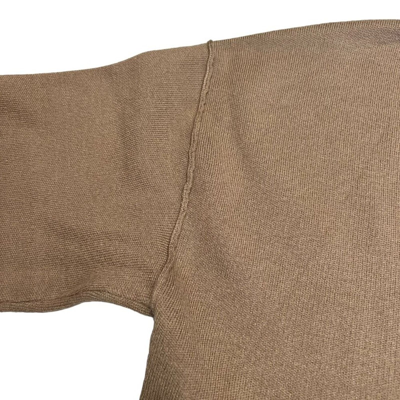 MOUSSY MOUSSY V-Neck Split Hem Sweater S Brown Oversized Cuffed Size S / US 4 / IT 40 - 7 Thumbnail