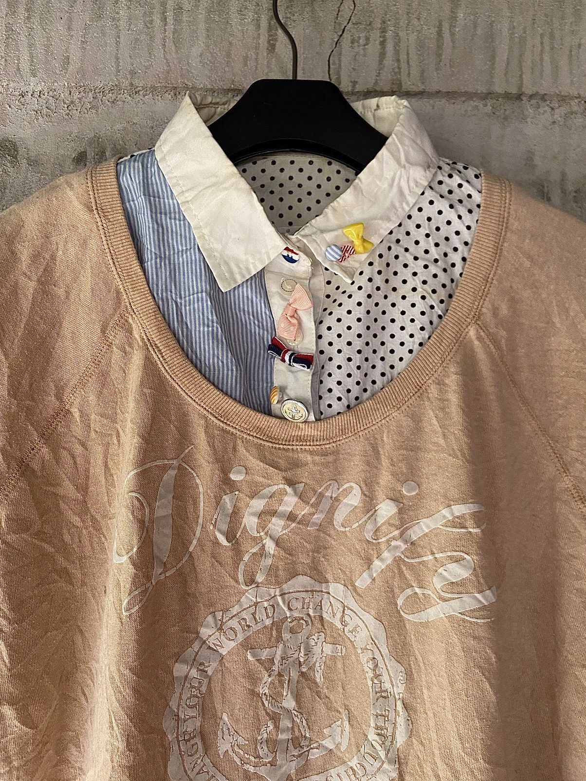Beauty Beast × Hysteric Glamour × Japanese Brand DOUBLE LAYER DIGNIFY GRAIFIY SWEATSHIRT BUTTON UP SHIRT Size US M / EU 48-50 / 2 - 4 Thumbnail