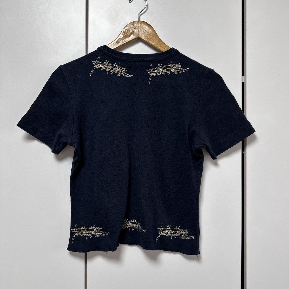 Jean Paul Gaultier JEAN PAUL-GAULTIER - Embroidered navy crop top Size M / US 6-8 / IT 42-44 - 6 Thumbnail