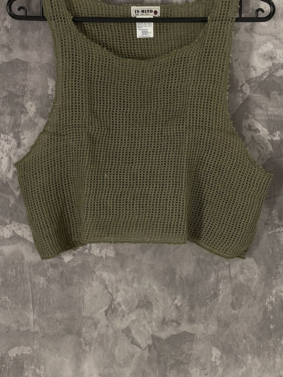 Japanese Brand × Vintage Vintage Y2K Mesh Military Faded Distressed Tank Top Size M / US 6-8 / IT 42-44 - 5 Thumbnail