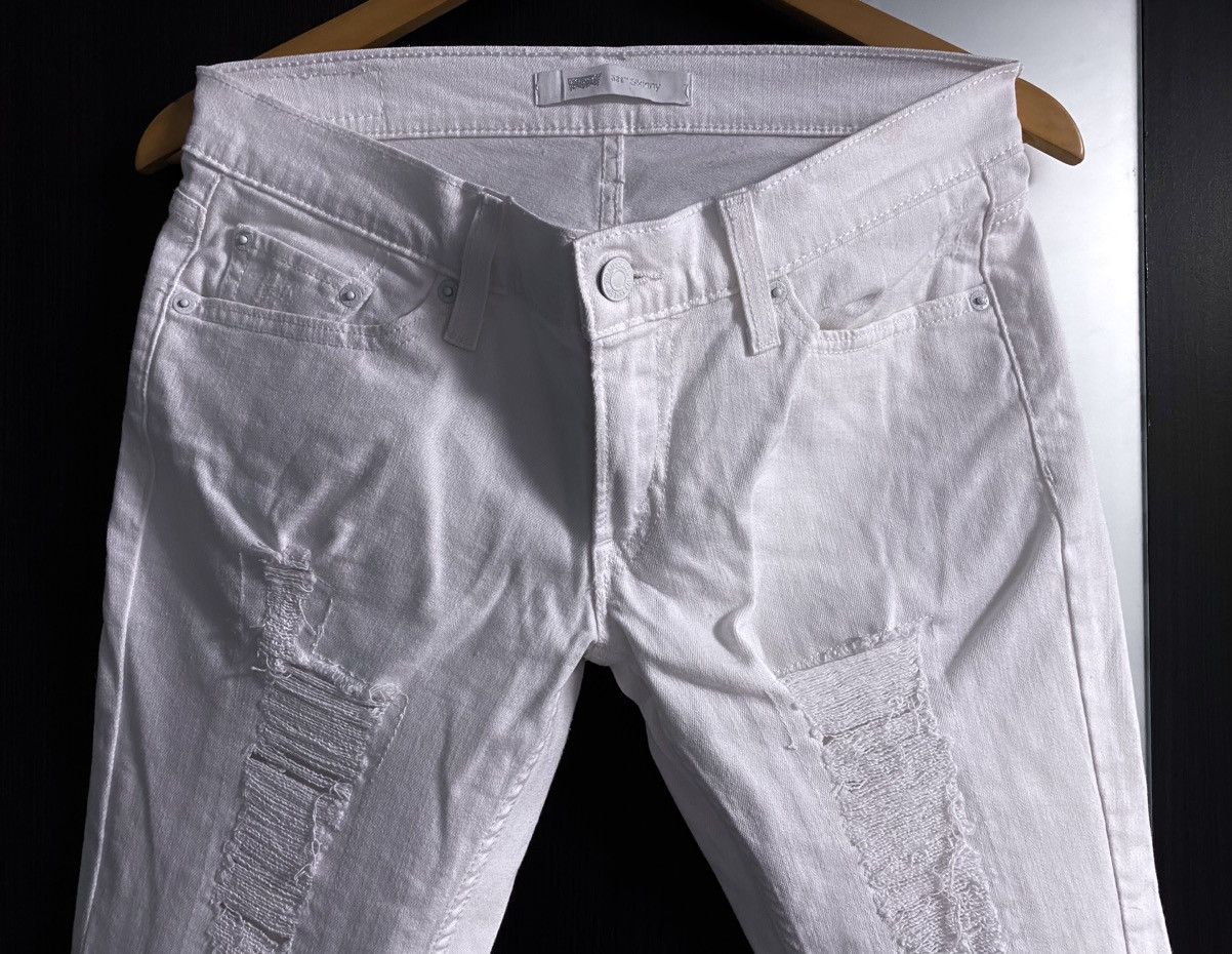 Levi's Vintage Clothing Levi’s 524 Skinny Strip Stitched Torn Distressed Jeans Denim Size 29" - 4 Thumbnail