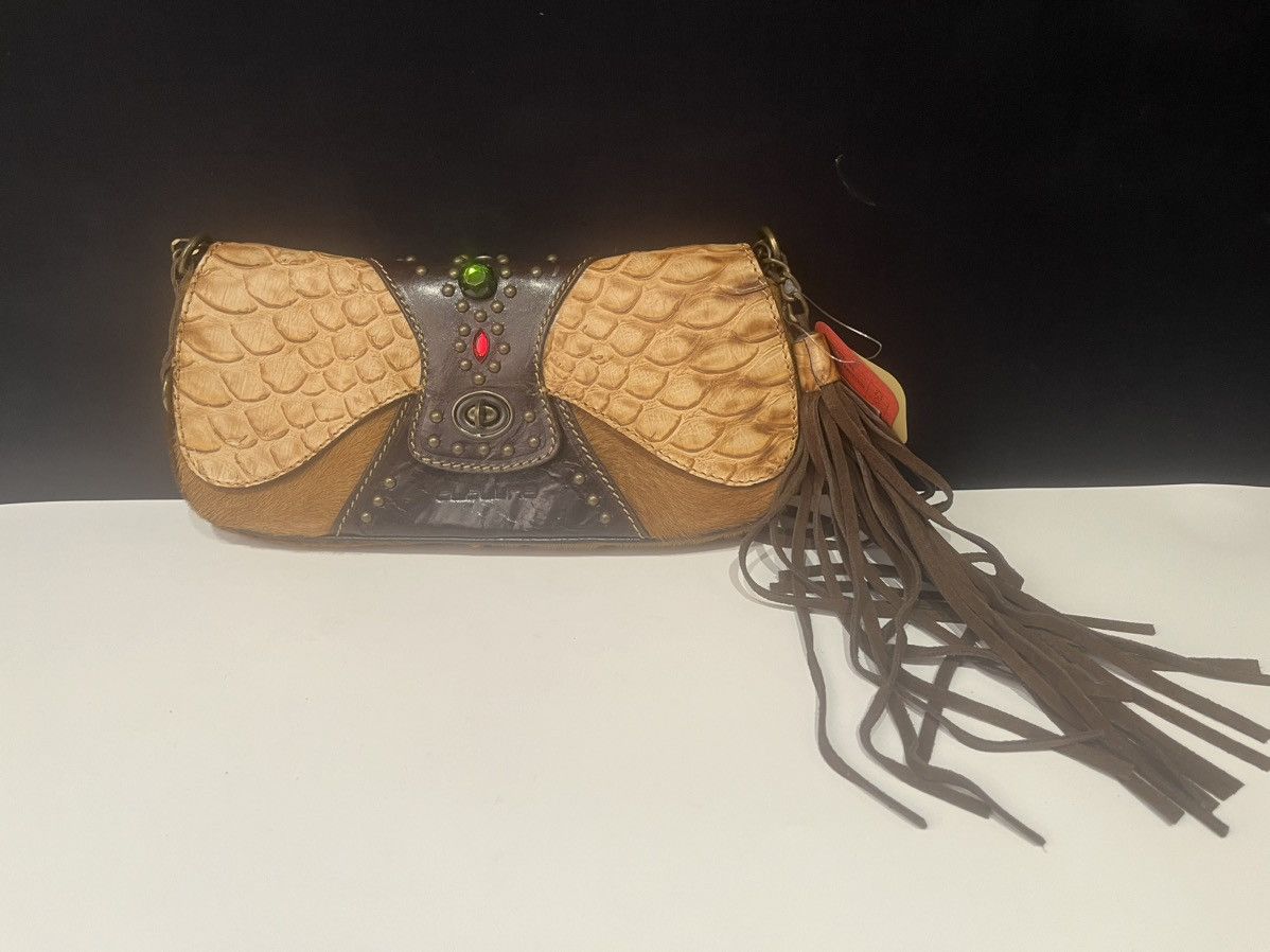 Alaluna Vintage Fur Leather Gem Mini-Bag