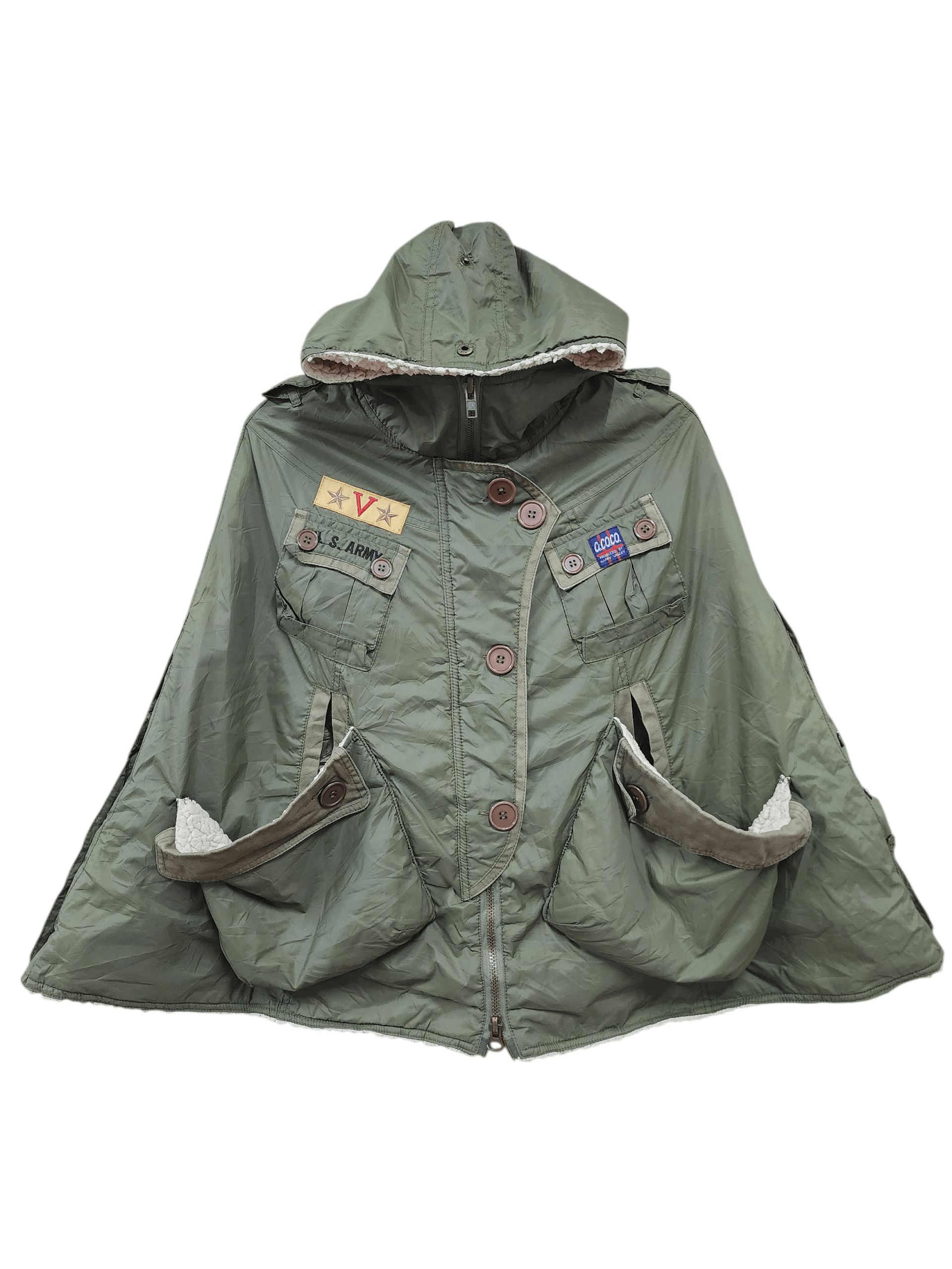Vintage U.S Army Green Military-style Poncho Size US XL / EU 56 / 4 - 1 Thumbnail