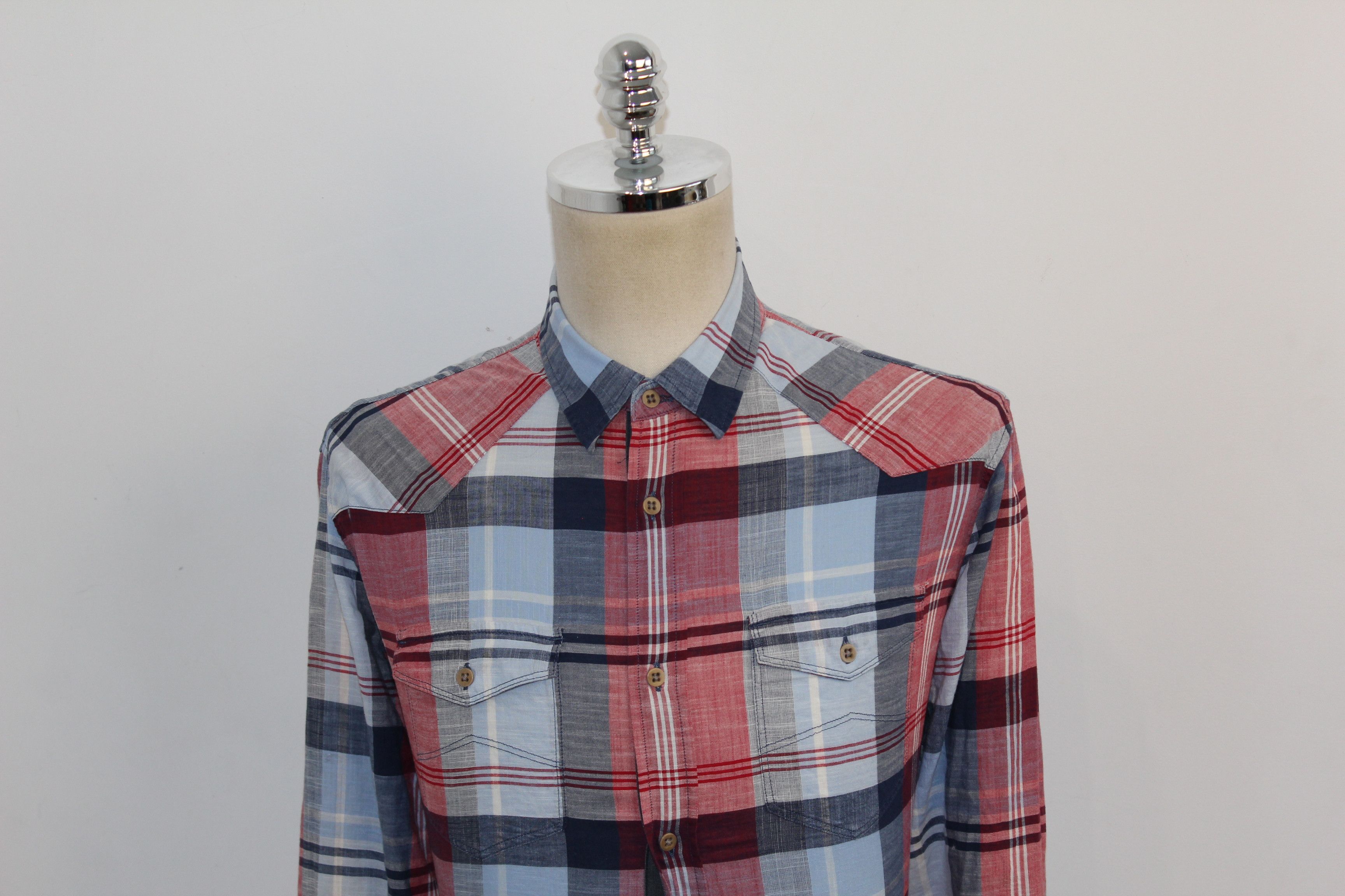Armani Mens Armani Jeans Long Sleeve Check Shirt Size US L / EU 52-54 / 3 - 4 Thumbnail