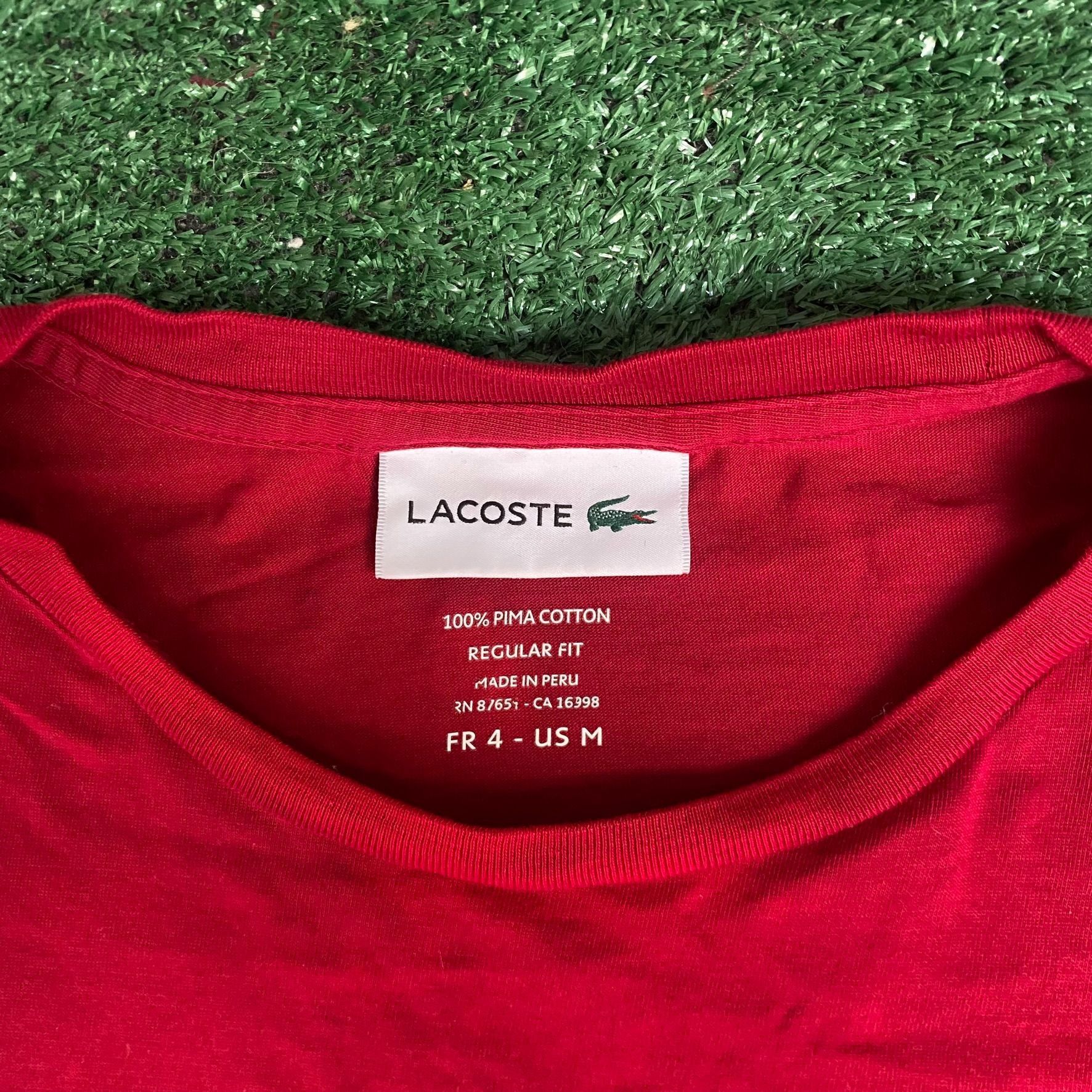 Lacoste Vintage Y2K Lacoste Logo Shirt Red Alligator Preppy Tee Size US M / EU 48-50 / 2 - 4 Thumbnail
