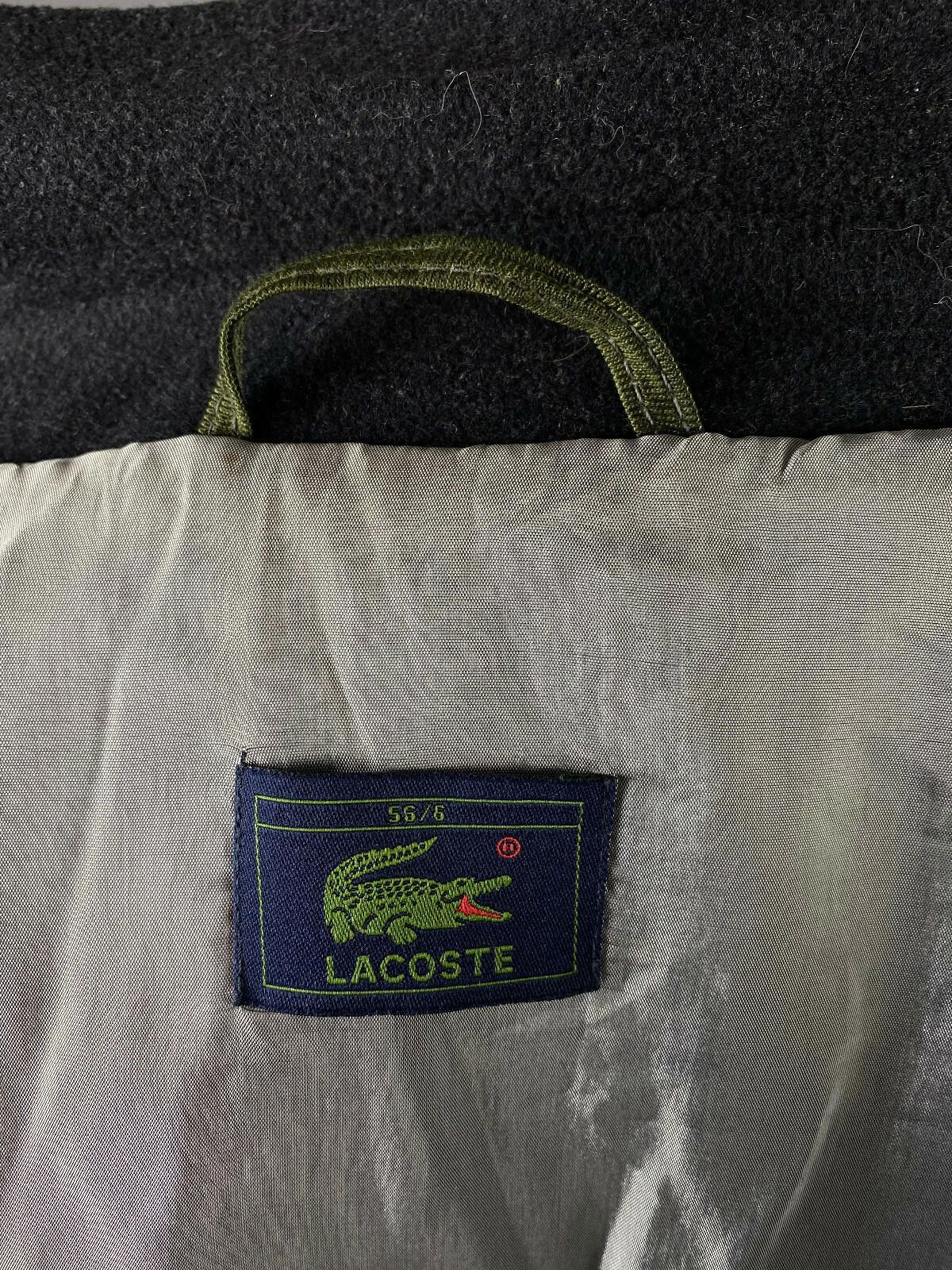 Lacoste Lacoste Black Wool Full Zip Collared Coat Jacket Size 56/6 Size US M / EU 48-50 / 2 - 8 Thumbnail