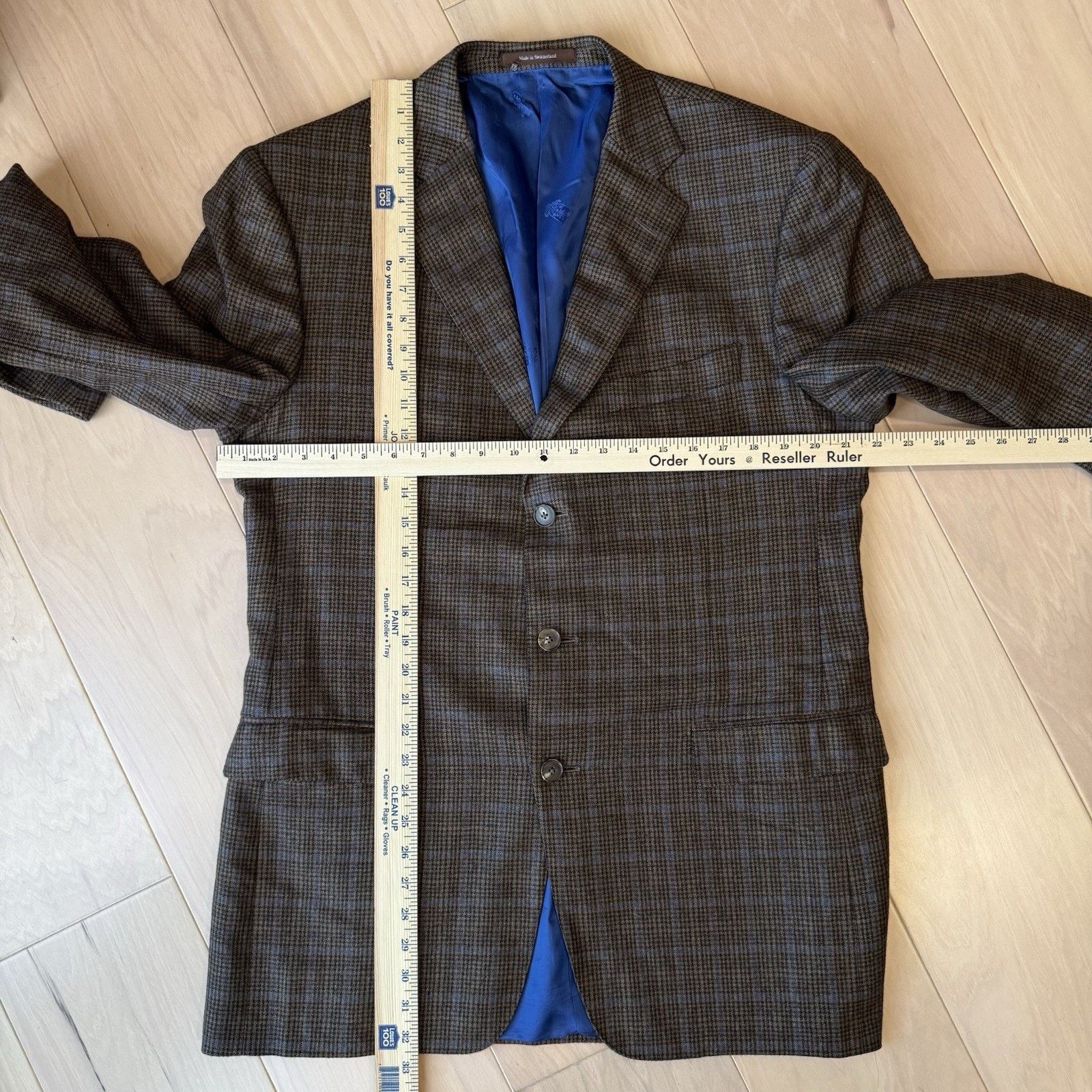 Ermenegildo Zegna Ermenegildo Zegna Blazer Large Brown Multicolor Plaid Pure Size 46R - 3 Thumbnail