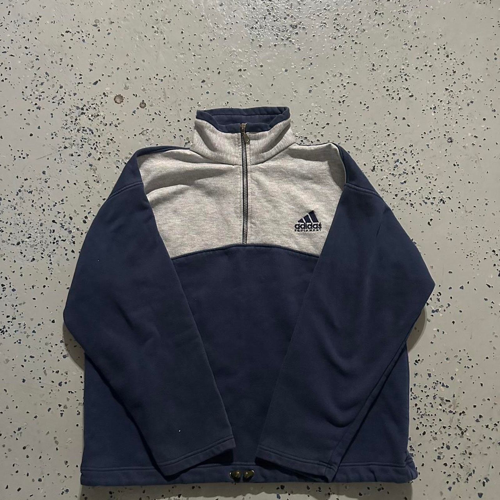 Adidas Vintage 90s Adidas Equipment Quarter Zip Jacket Size US M / EU 48-50 / 2 - 1 Thumbnail