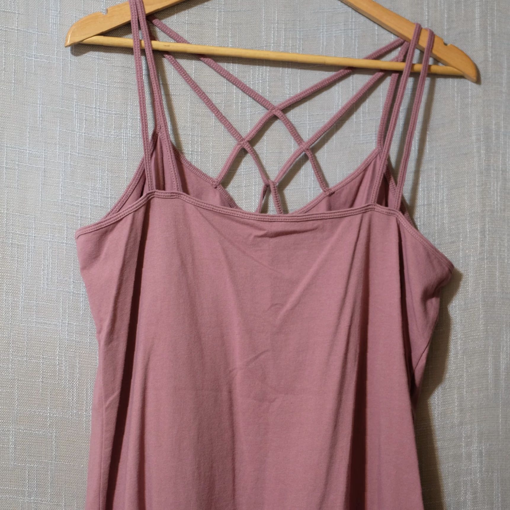 Vintage Maurices Tank Top Spaghetti Straps Cross Neck Old Rose Women's XL Size XL / US 12-14 / IT 48-50 - 5 Thumbnail