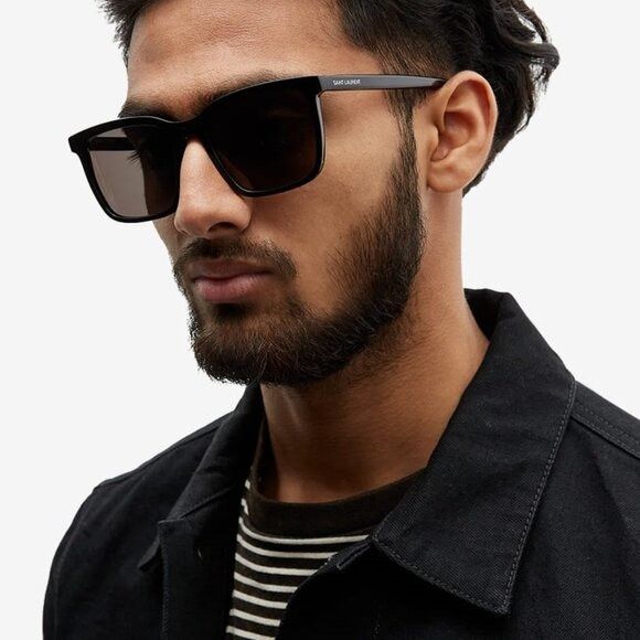 Saint Laurent Paris Saint Laurent SL500 001 Sunglasses Black Square Frame, Black Size ONE SIZE - 1 Thumbnail