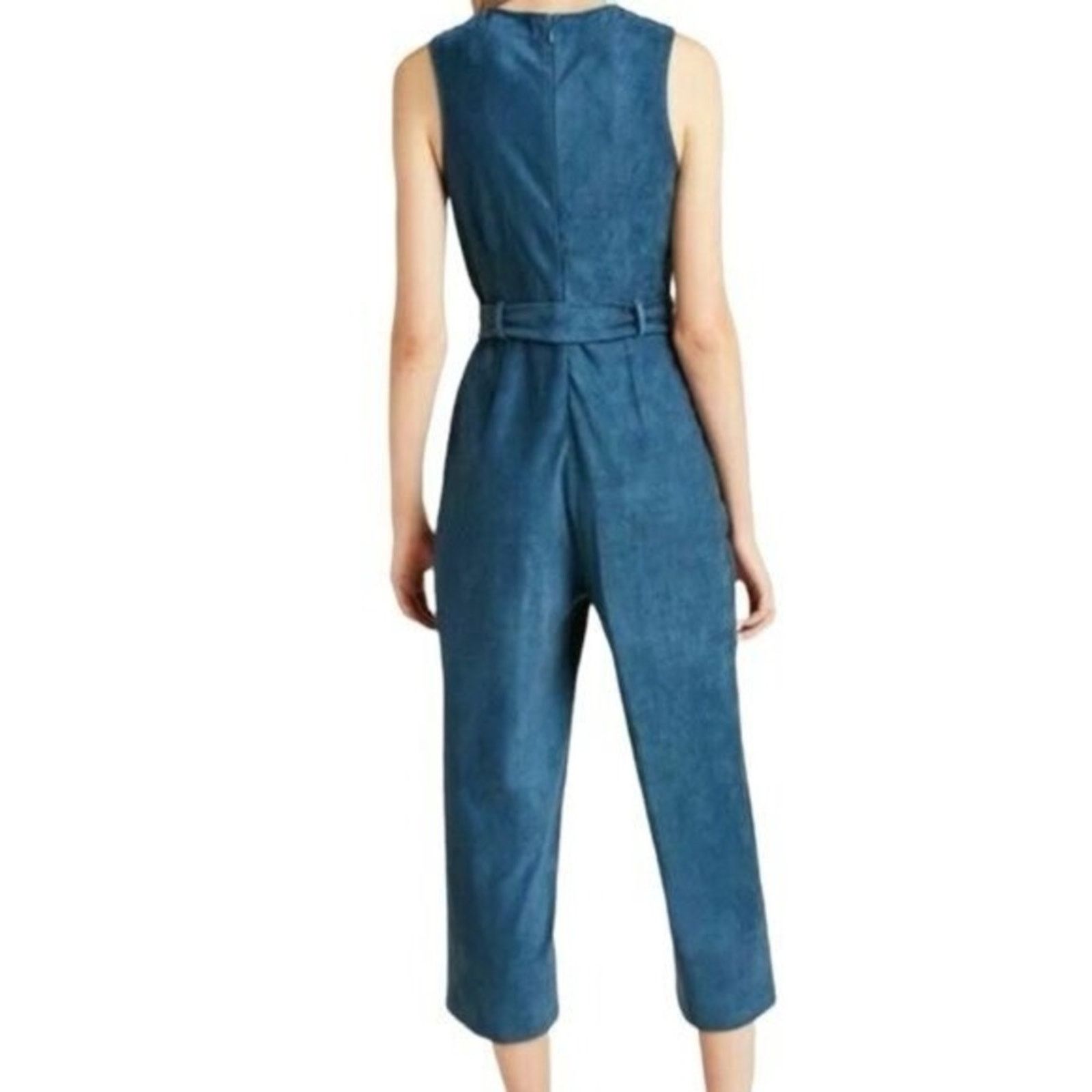 Anthropologie Anthropologie Bishop And Young Vegan Suede Jumpsuit Womens M Size 30" / US 8 / IT 44 - 2 Thumbnail