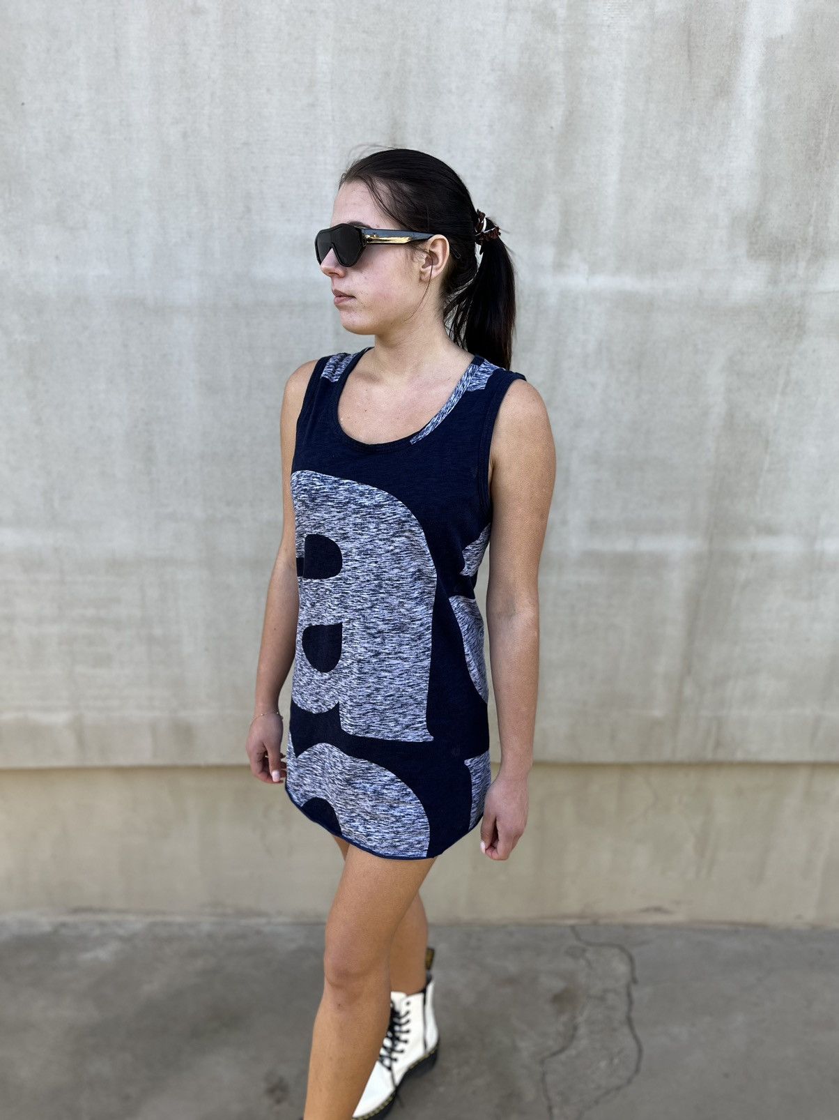 Rundholz Rundholz Black Label Women Dress Navy Blue Number Print Size M / US 6-8 / IT 42-44 - 11 Thumbnail