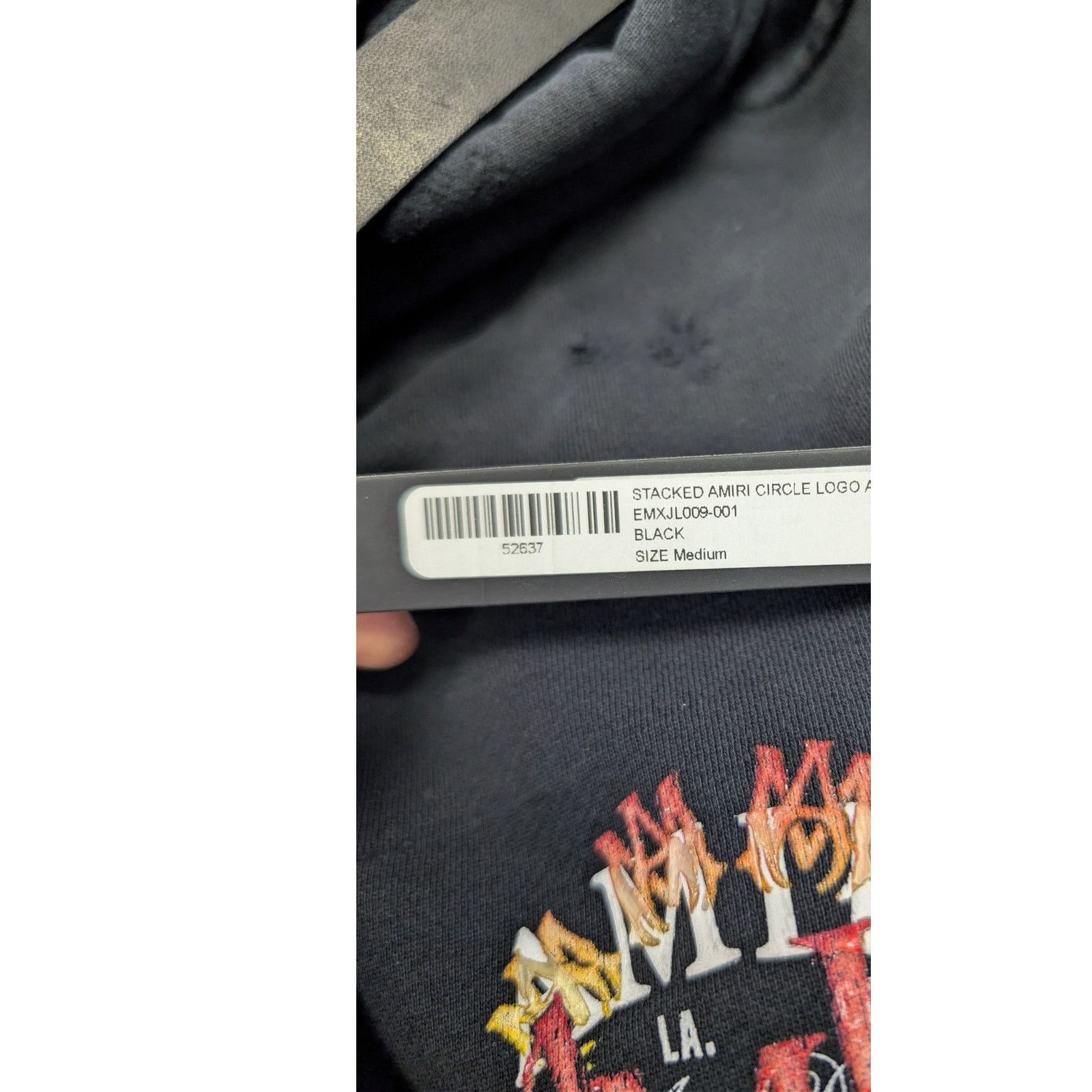 Amiri o1rshd1 Stacked Amiri Circle Logo Arts Hoodie in Black Size US M / EU 48-50 / 2 - 20 Thumbnail