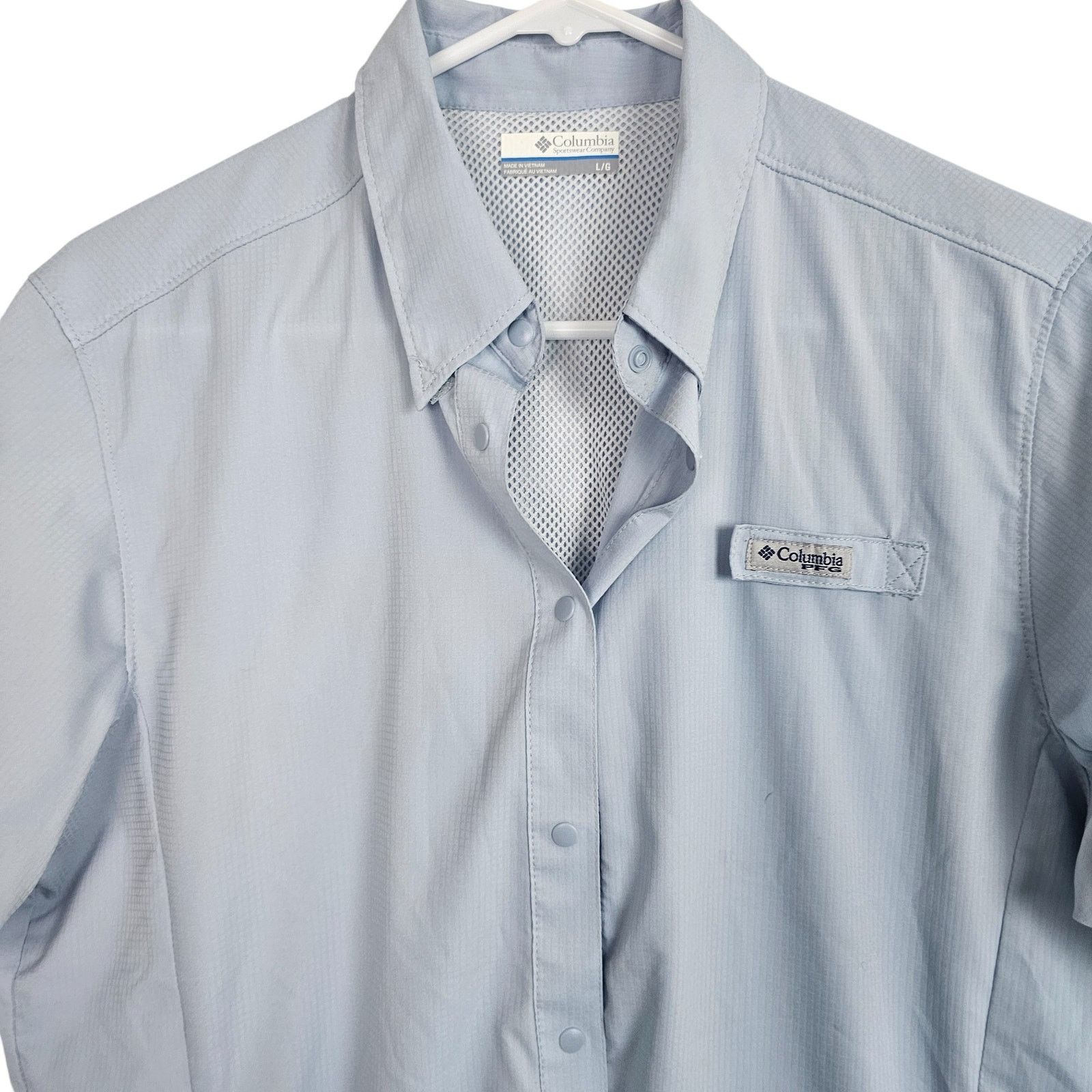 Columbia Columbia PFG Womens Vented Fishing Shirt Sz L Gorpcore Snap Size L / US 10 / IT 46 - 2 Thumbnail