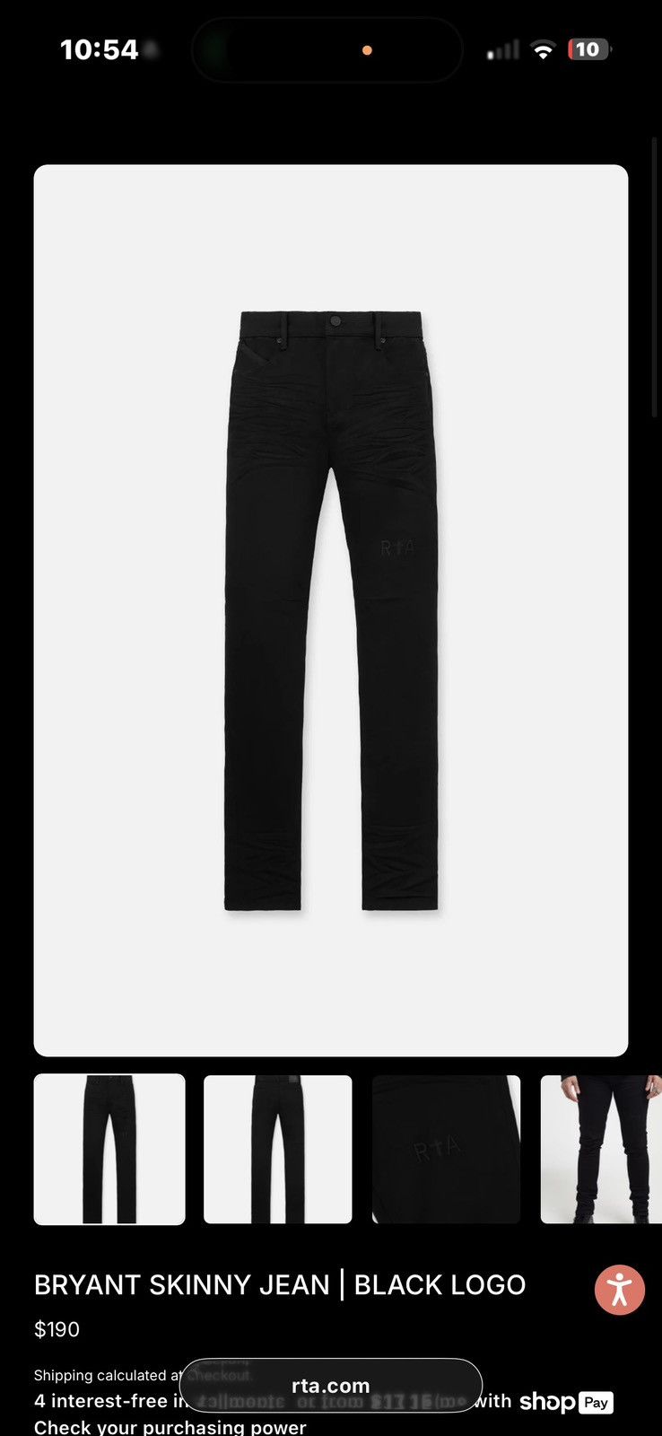 Rta RTA black logo jeans Size US 28 / EU 44 - 8 Thumbnail