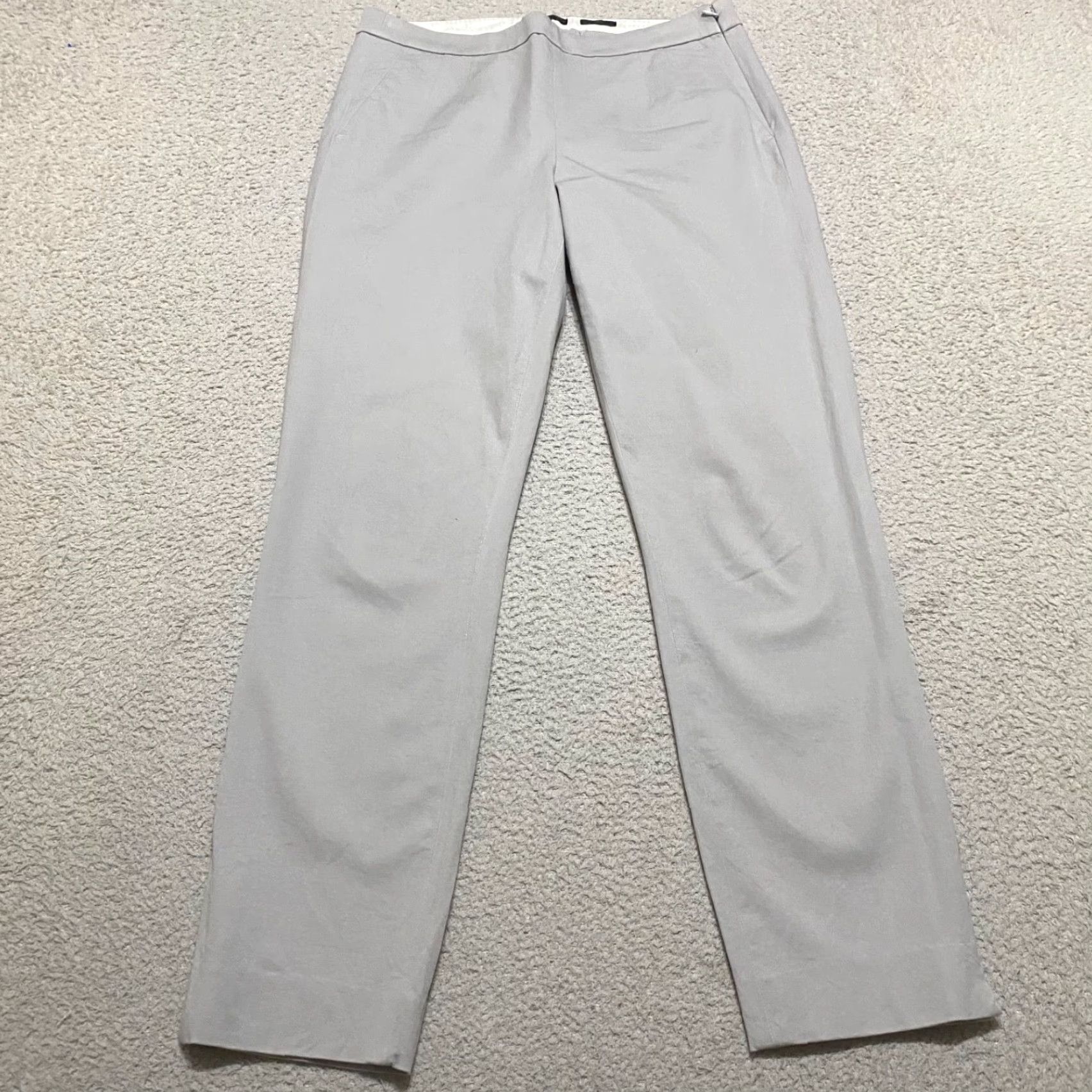 J.Crew J. Crew Dress Pants 6 Tall Gray Straight Business Office High Rise Mens Womens Pants Size 29" - 2 Thumbnail