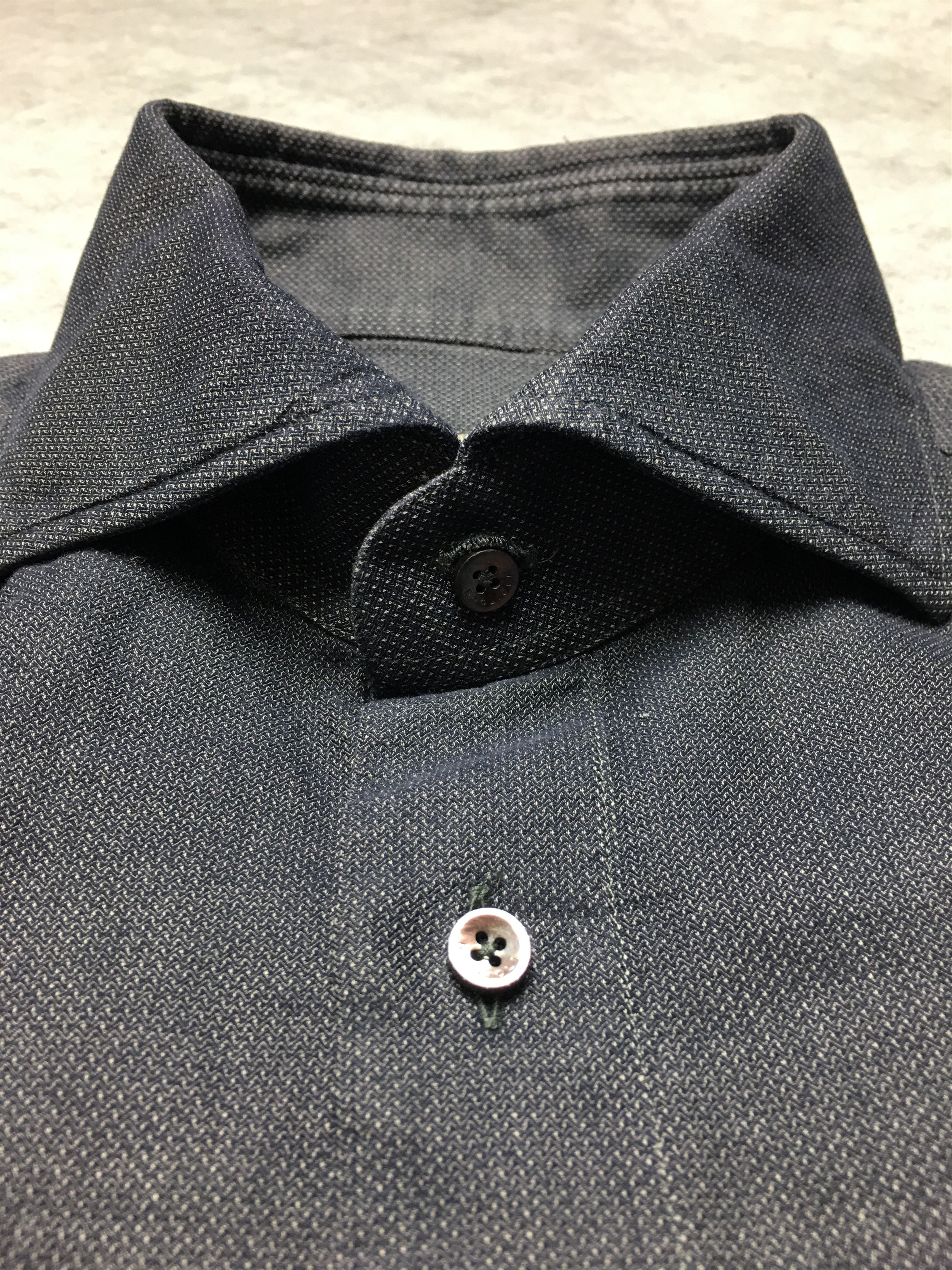 Boglioli Boglioli Denim Grey Cotton Mens Shirt 40 -15 3/4 Size 40R - 3 Thumbnail