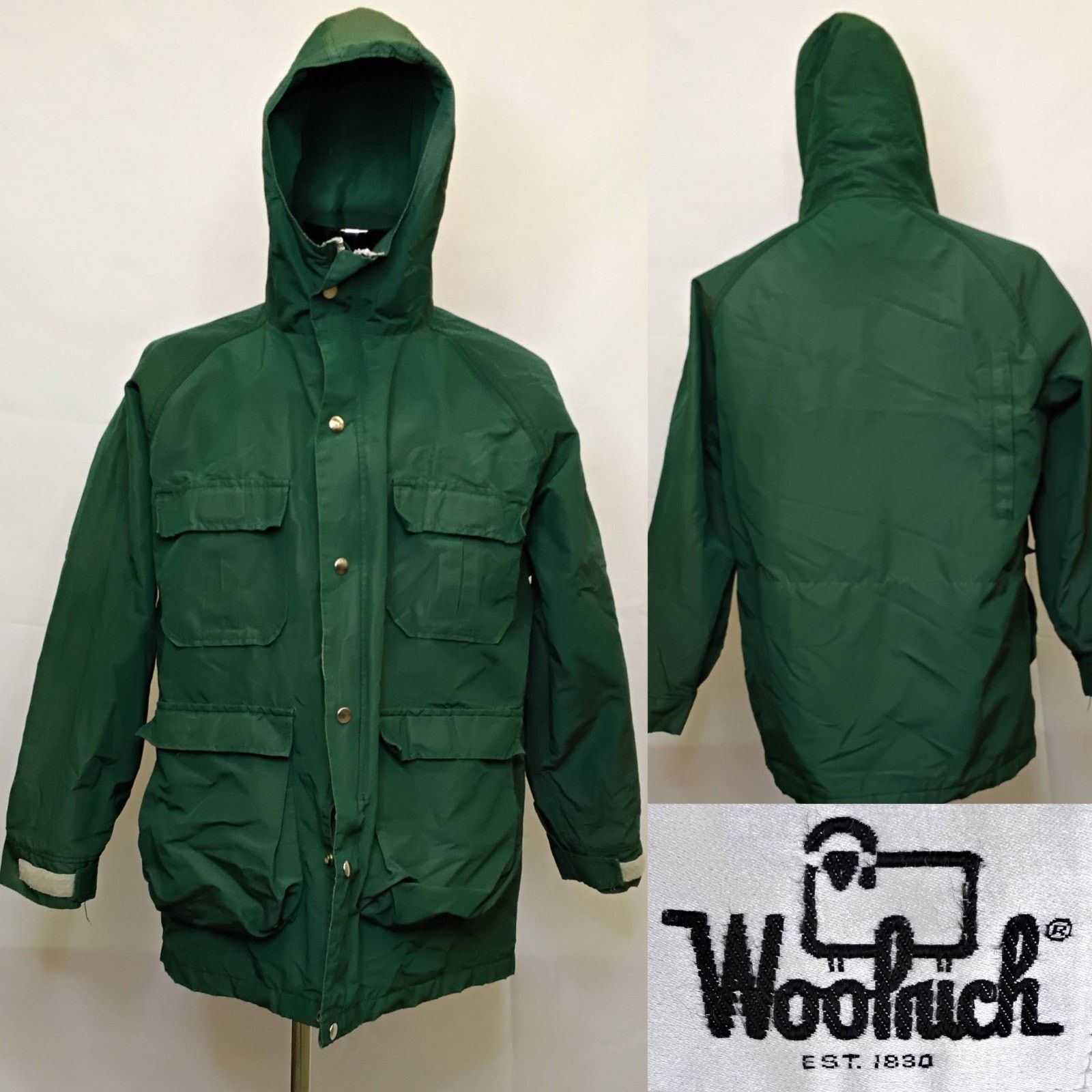 Woolrich Woolen Mills Woolrich 1527 Rain Jacket Men's L Spruce Green Vintage USA Size US L / EU 52-54 / 3 - 1 Thumbnail
