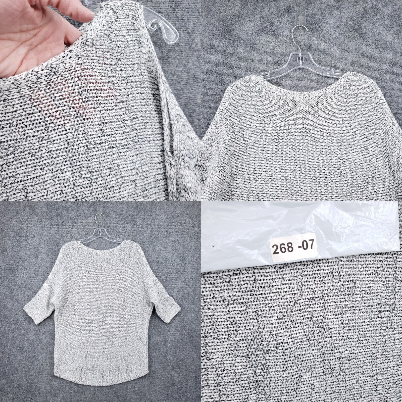 Loft LOFT Sweater Womens S Small Gray Short Sleeve Tunic Cold Shoulder Round Neck Size S / US 4 / IT 40 - 8 Thumbnail