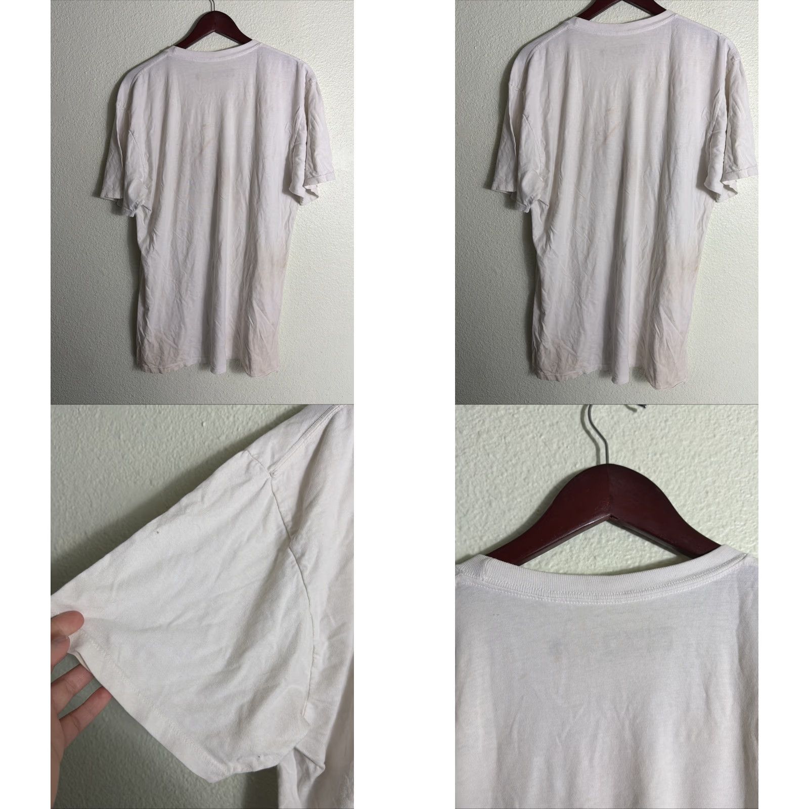 Vintage ambsn shirt Mens Large Modest Mouse Tee Mushrooms Stained Throughout White Size US L / EU 52-54 / 3 - 9 Thumbnail