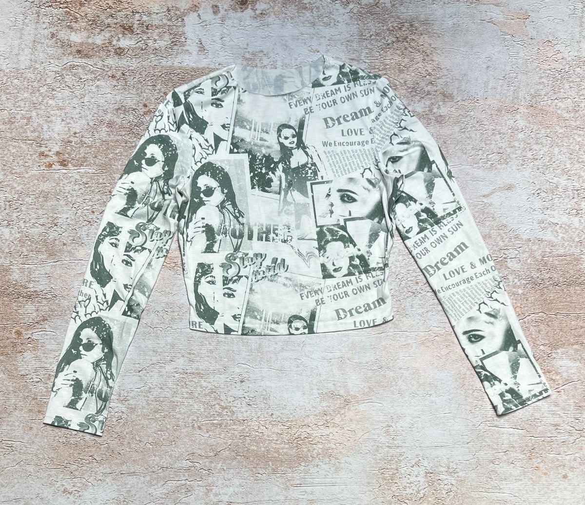 Japanese Brand Vintage crop top long sleeve Size S / US 4 / IT 40 - 1 Thumbnail