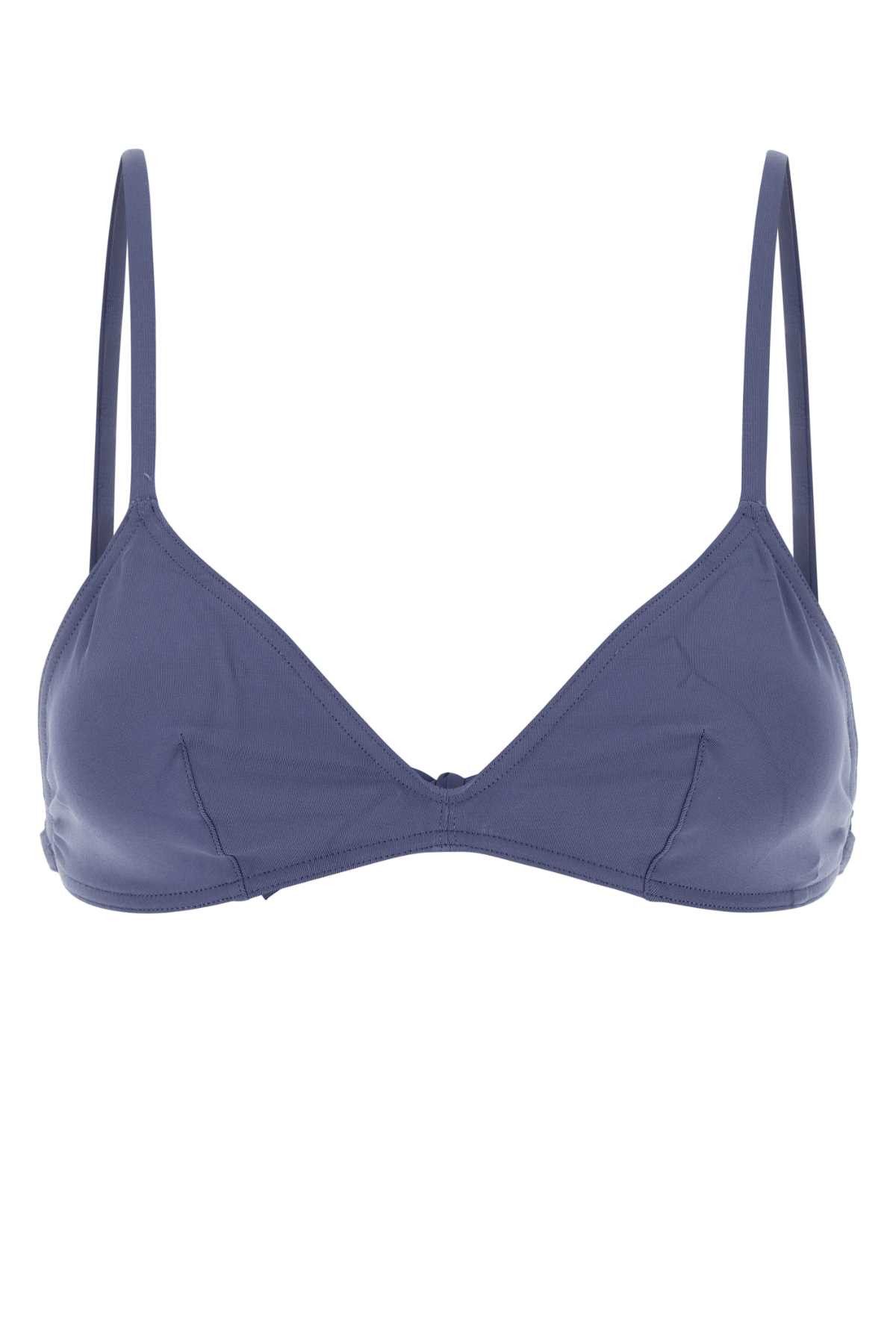 ERES Blu Stretch Nylon Tourbillon Bikini Top Size M / US 6-8 / IT 42-44 - 1 Thumbnail