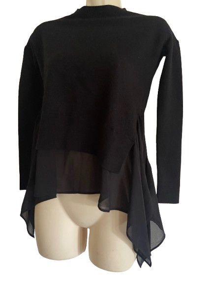 Allsaints Allsaints black merino floaty wool jumper AS _ 203742r Size XS / US 0-2 / IT 36-38 - 1 Thumbnail