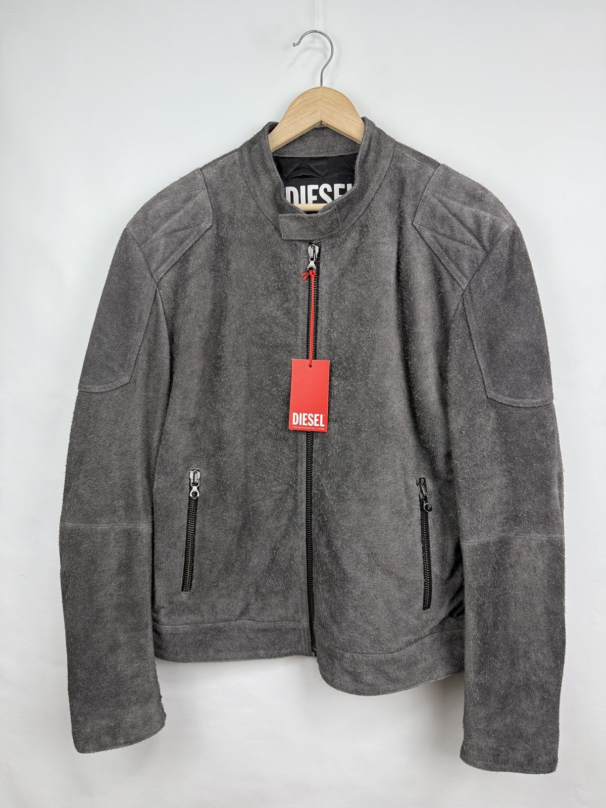 Diesel ❗️NEW🇮🇹 Diesel Suede Bike Jacket Cowhide Leather Made in Italy Size US M / EU 48-50 / 2 - 8 Thumbnail
